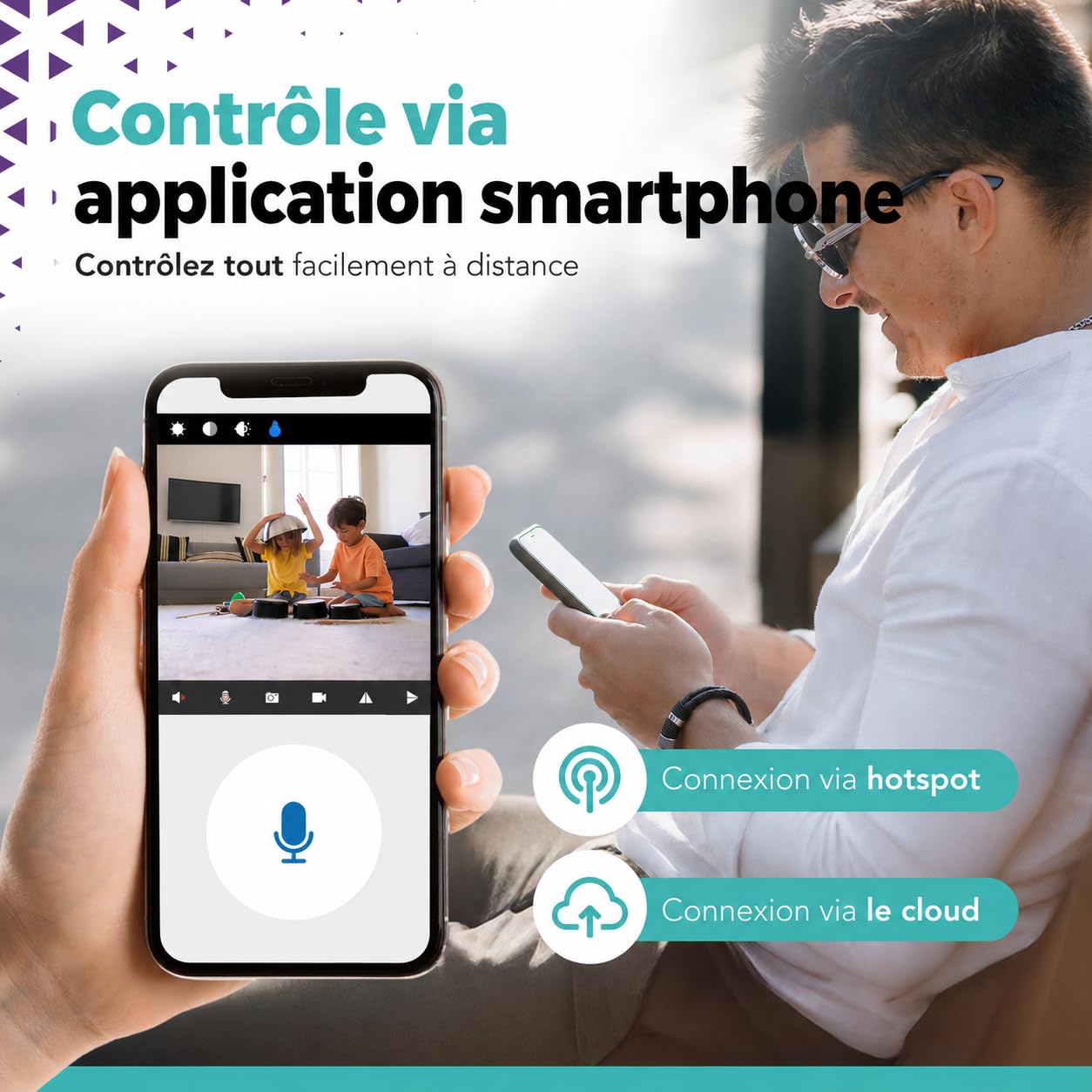 BP Adaptateur caméra espion avec WiFi - Caméra cachée - Mini caméra - Appareils d'écoute - Caméra d'espionnage - Fonctionne avec l'application - FULL HD 1080P - Avec carte SD de 32 Go - Manuel