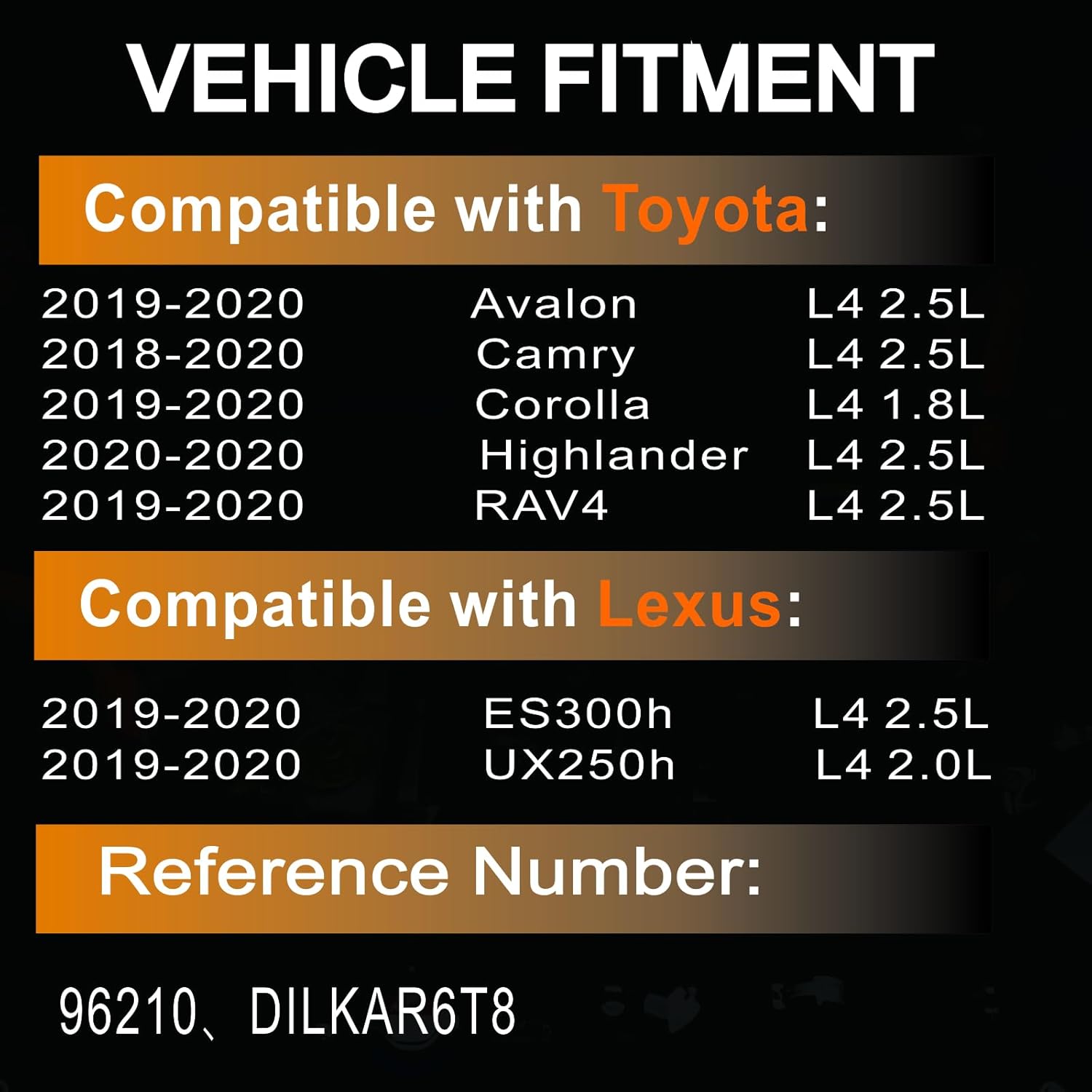 Double Iridium Spark Plugs 4 Pack 96210 DILKAR6T8 Compatible with 2018 2019 2020 Toyota Camry Corolla Highlander RAV4 Avalon Lexus ES300h UX250h L4 2.5L