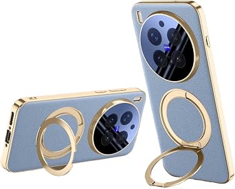 Case for Vivo X300, Magnetic Case with 360 Rotating Ring Stand, Shockproof Protective Phone Cover with Full Camera Lens Protection, Compatible with Magnetic Car Mount Blue