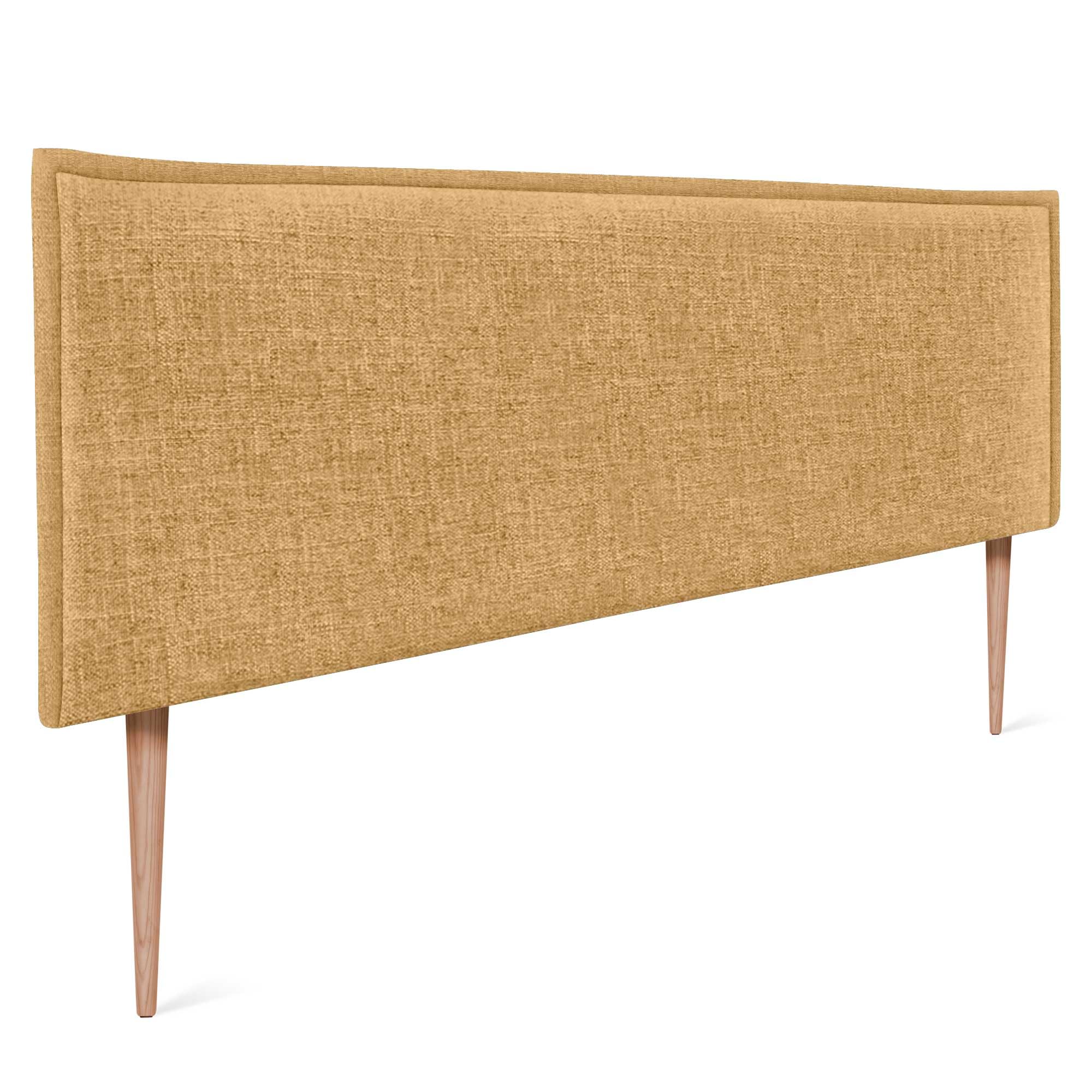 DHOME Solid Natural Linen Headboard with Trim Upholstered Headboard Bed Bedroom Modern Top Trending (Natural Linen, 160 x 105 cm with Legs (Beds 150/160)) — view 42