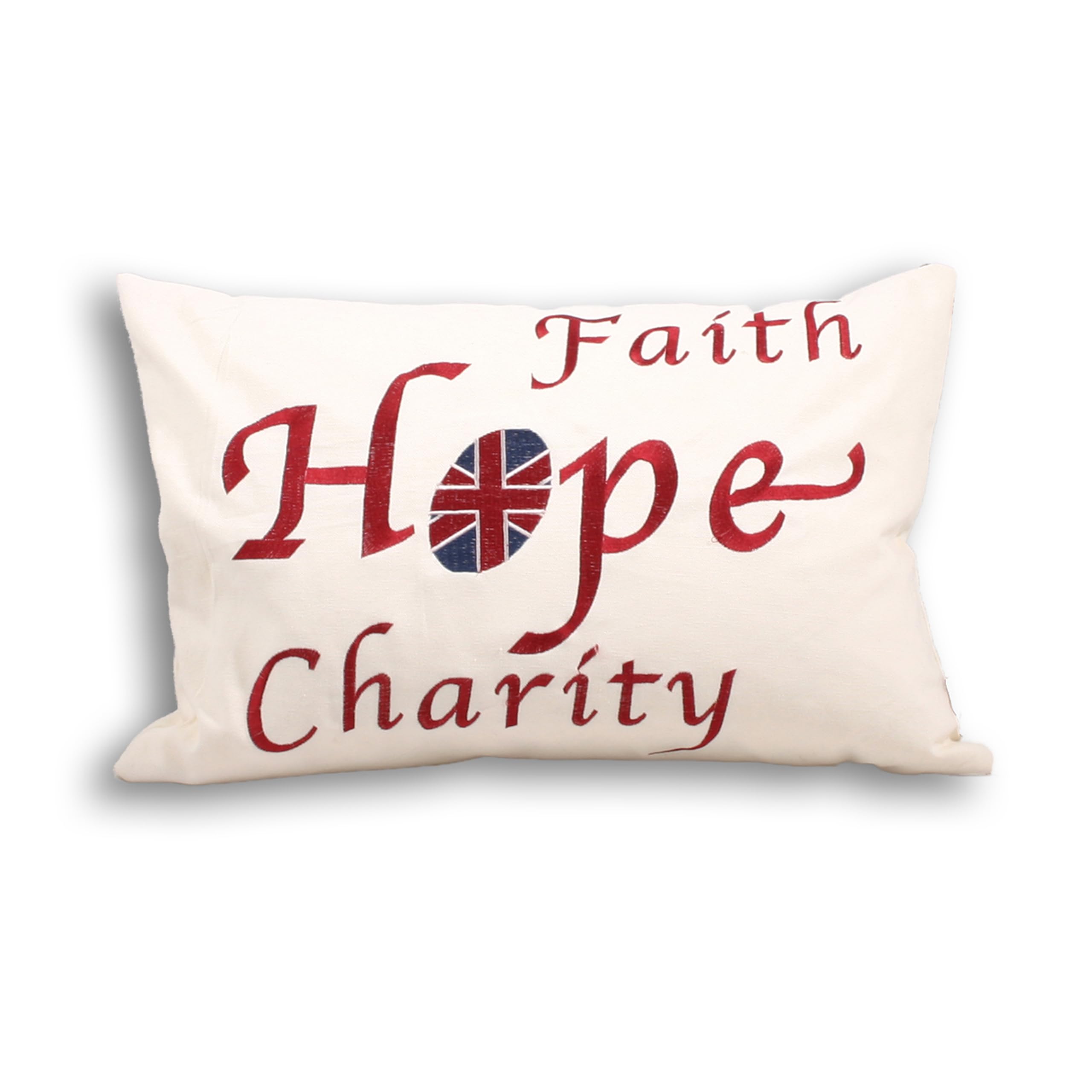 Paoletti Faith Feather Cushion, Cream, 35 x 50cm