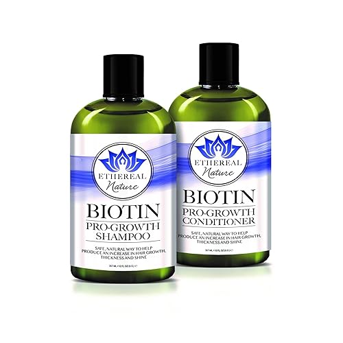 Biotin Pro-growth Champú y acondicionador, 12 onzas líquidas (paquete de 2)