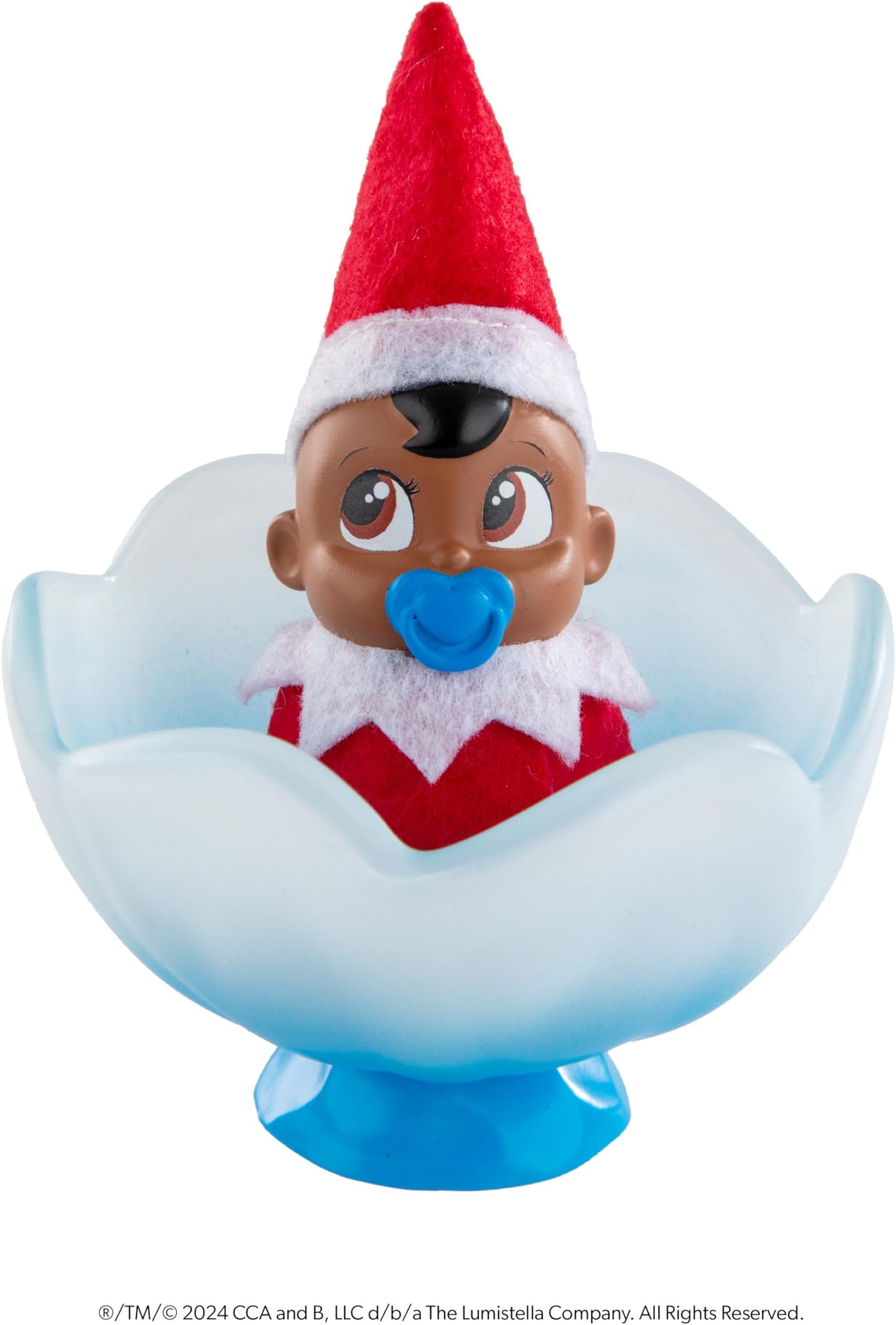 The Elf on the Shelf Frost Pips Mini Blooms Elf Baby Boy with Brown Eyes - Includes Frost Flower Cradle - for Ages 3 Years and Above