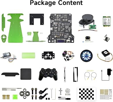 Waveshare JetRacer Professional ROS AI Kit Dual Controllers AI Robot, Lidar Mapping, Vision Processing, Accessories Only (Jetson Nano Dev Kit Not Included)
