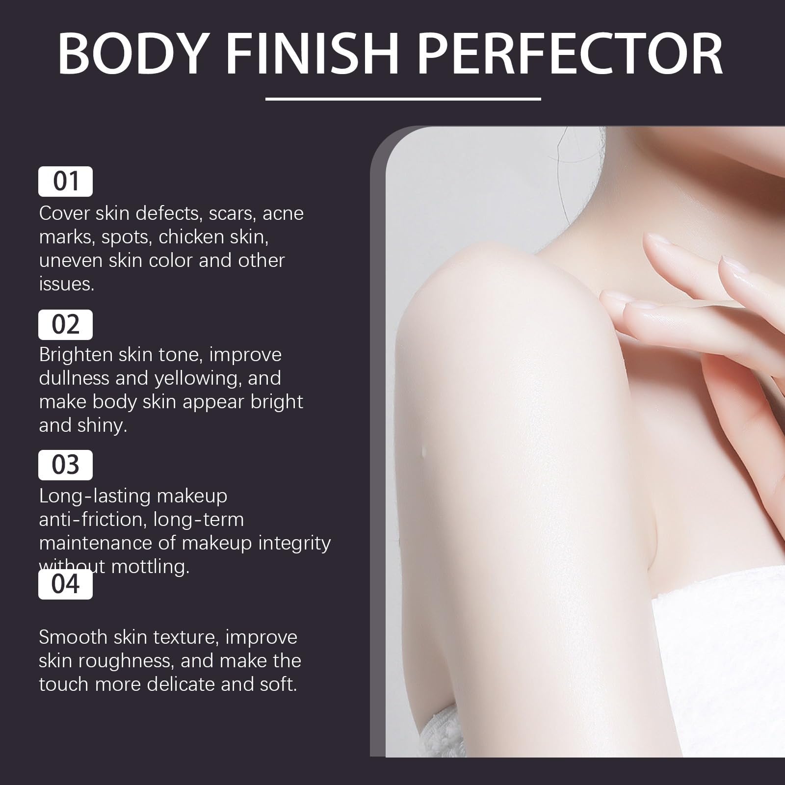 Body Coverage Perfector, Make-up zur Abdeckung der Venen der Beine, feuchtigkeitsspendende Körperlotion, leicht aufzutragende Foundation