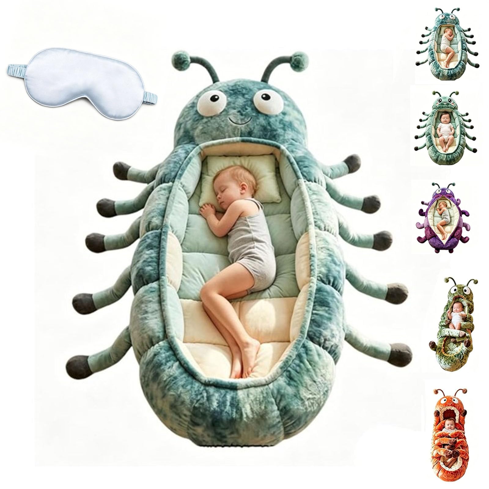 2026 New Catapillar Sleeping Bag, Hugging Caterpillar Sleeping Bags, Plush Cocoon Lounge Pod with Adjustable Pull Cord, Oversized Caterpillar Sleeping Bag for Home, Dorm, Travel Naps — view 10