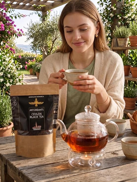 American Monarch Ceylon Siyah Çayı, Antioksidan, Yüksek Aroma, Orijinal Seylan Demlik Çayı, (500 gr)
