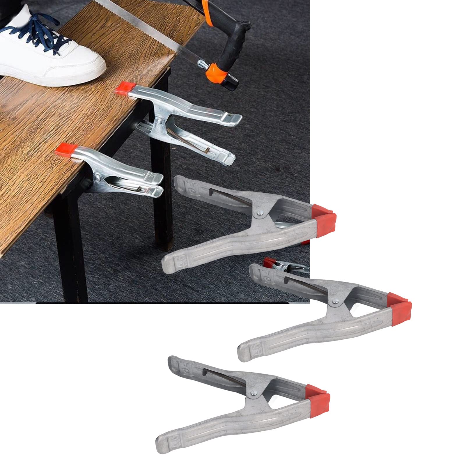 Leapiture 3PCS 9 Inch Spring Clamps A Shape Woodworking Clip Metal Spring Clamp Durability Fine Craftsmanship for Water Pipe Wooden Board