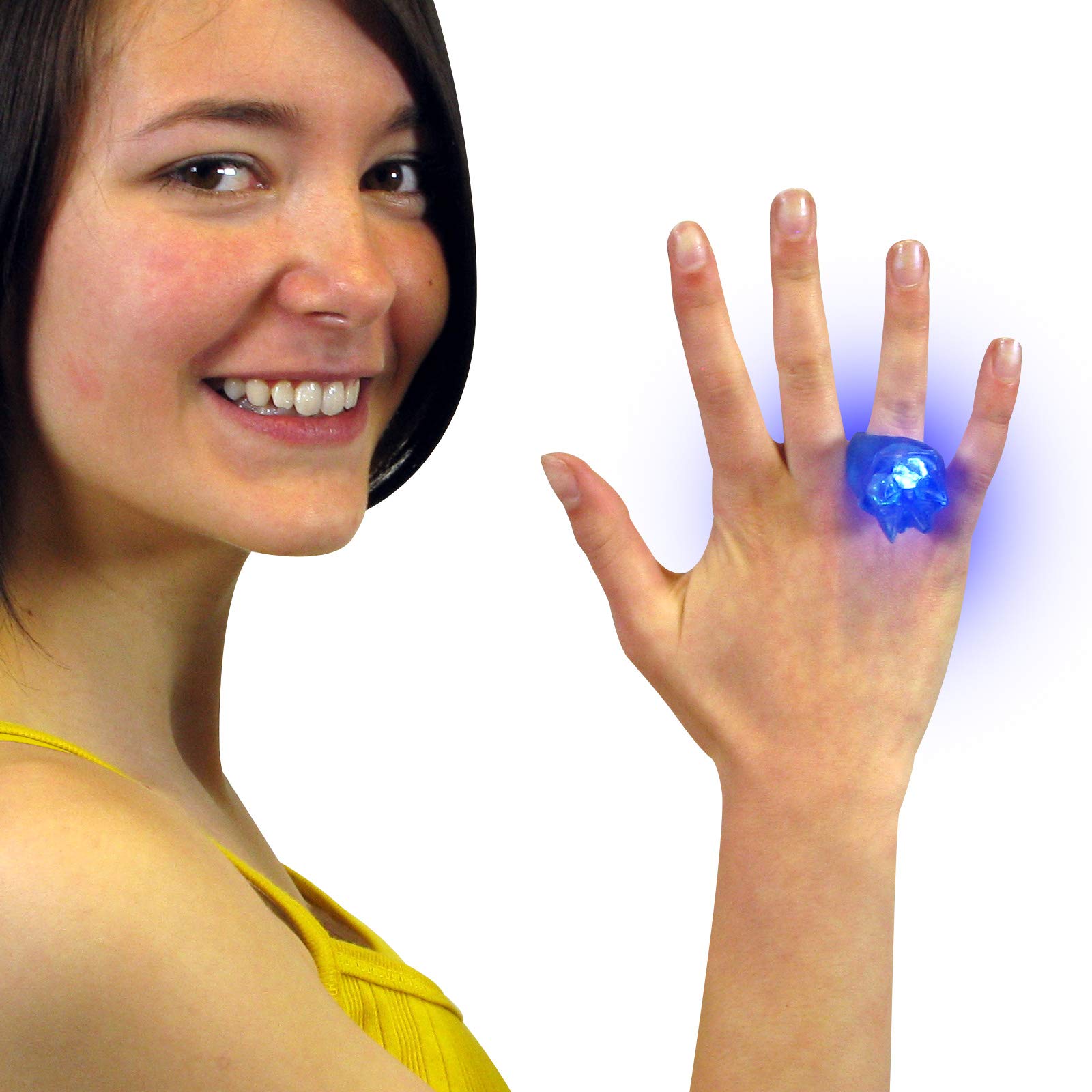 The Glow Company Light Up Flashing Rings (12 Pack)