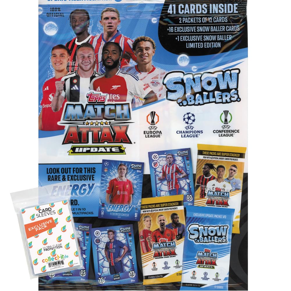 Bundle with Match Attax Champions League 2024/25 - Trading Cards + Exclusive Collect-it Cases (1 Update Multipack Snow Ballers #3)