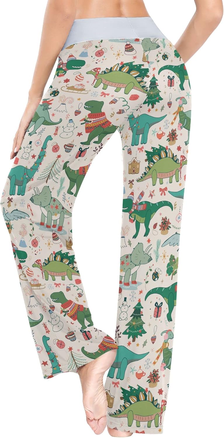 Fisyme Pajama Pants for Women Pjs Bottoms Drawstring Wide Leg Jogger Lounge Yoga Sweat Pants - Image 4