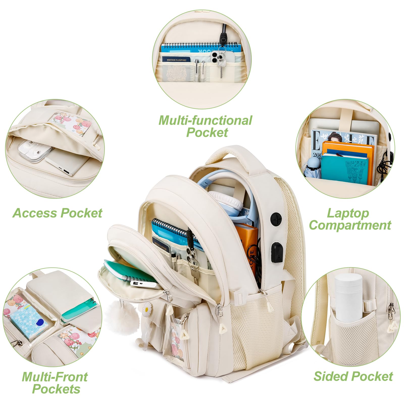 Amazon.com: kadilong School Backpack for Teen Girls,Cute Backpacks