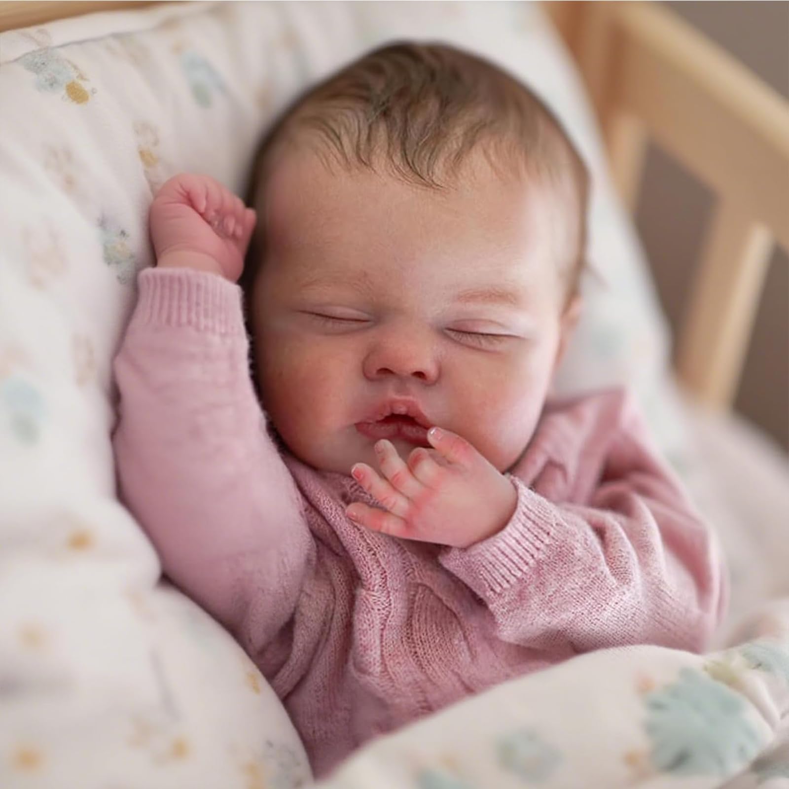Realistyczna lalka Reborn Baby 20 cali 45 cm, śpiąca lalka noworodka dla dziewczynki, miękkie ciało z winylowymi kończynami, z akcesoriami, od 3 lat