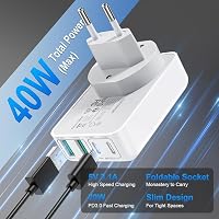 Acezeek 40W USB-C gyors töltő 4 porttal iPhone Samsung telefonokhoz 3