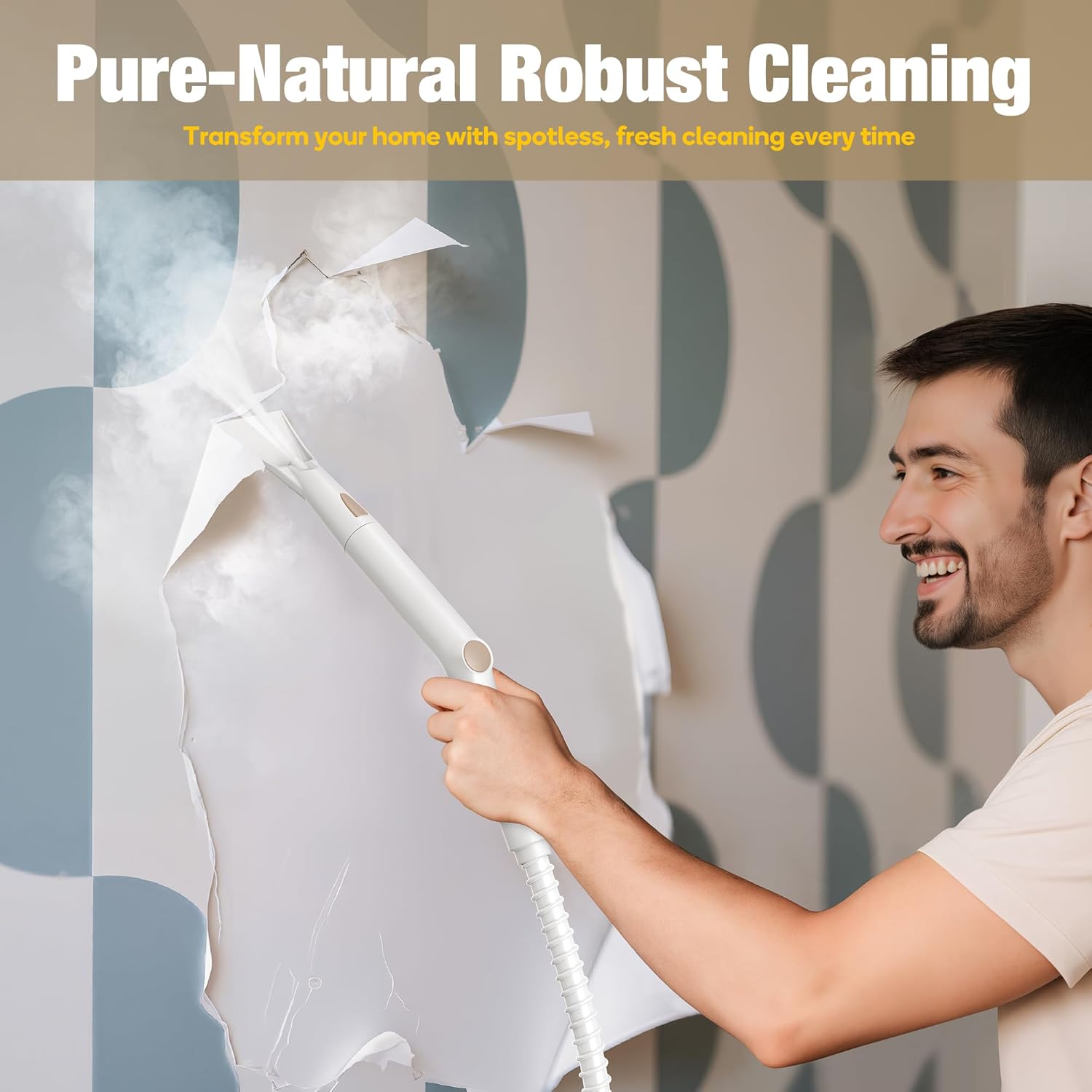 Newbealer Handheld Steamer for Cleaning, Stainless Steel Boiler, 12-Piece Accessory Kit, Max 5 Bar Pressure, Multi-Purpose Steam Cleaner for Floors, Cars, Furniture, Upholstery, and More - Image 7