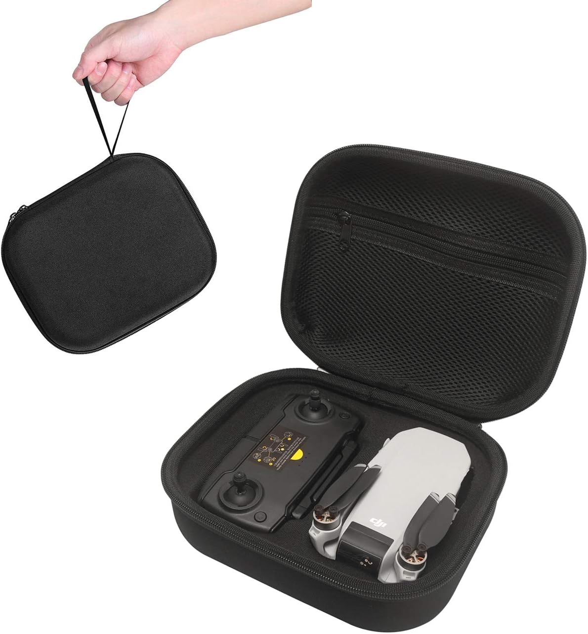 JSVER Custodia protettiva per DJI Neo, Borsa da Viaggio Portatile in PU per DJI Neo Fly More Combo Drone e Accessori-Nero