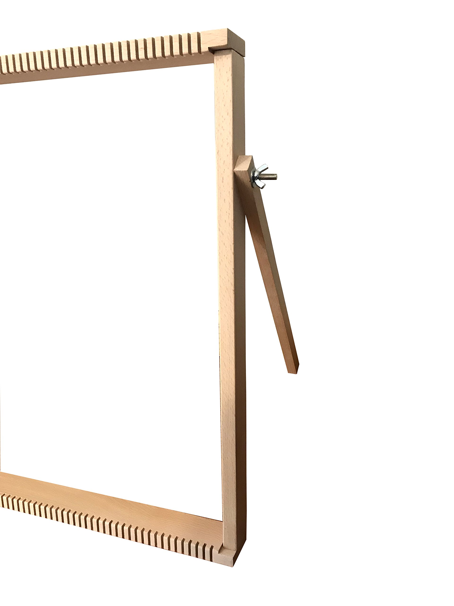 Weaving Loom Kit Large (50 cm x 50 cm) with Stand, Wooden Looming Set