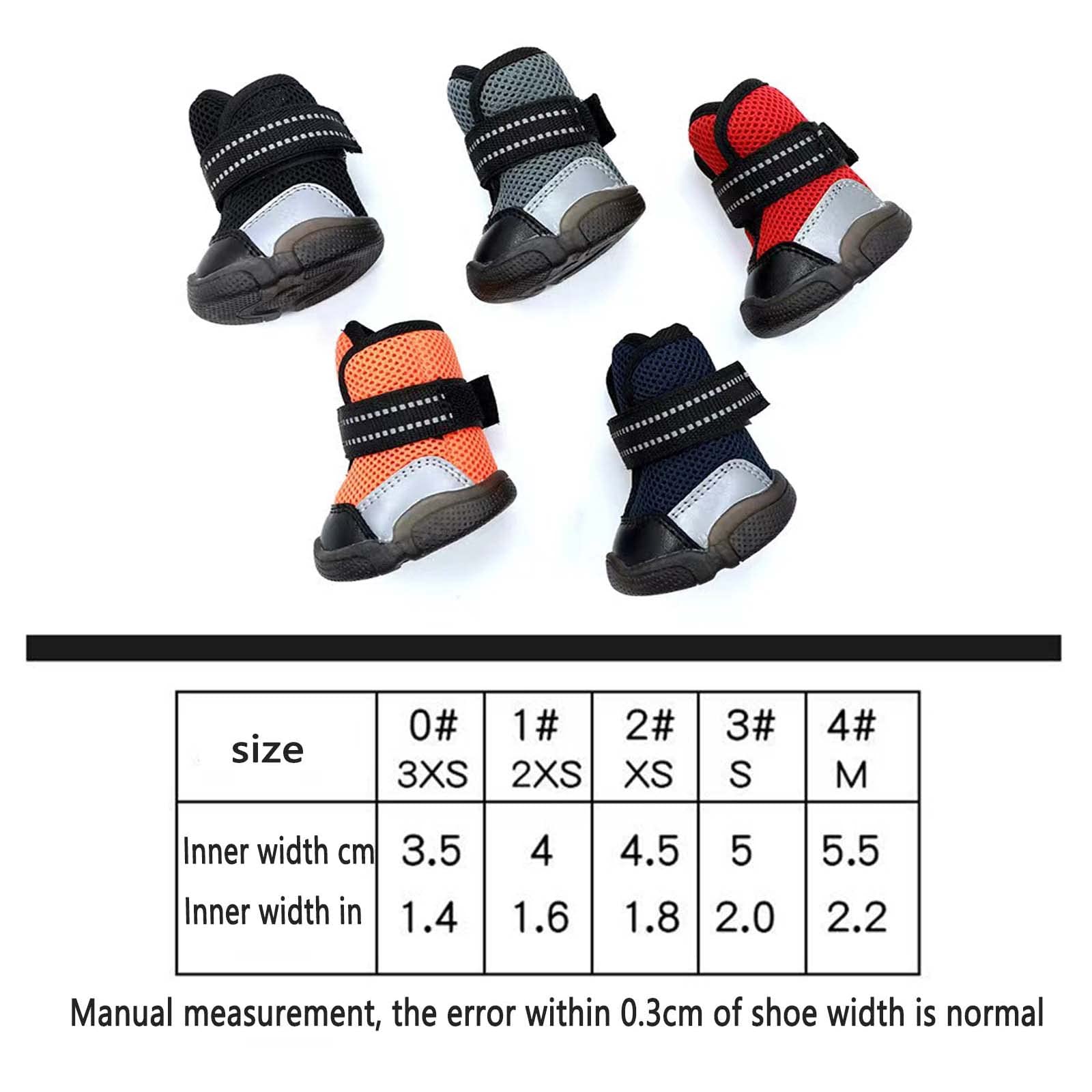 JUSHZ Hundeschuhe Wasserdicht Pfotenschutz Dog Shoes Hund Schuhe Für Große Hunde Atmungsaktiv 4er-Set Abriebfester Anti Rutsch Gegen Hitze Haustierschuhe Mesh-Tuch (4,Blue)