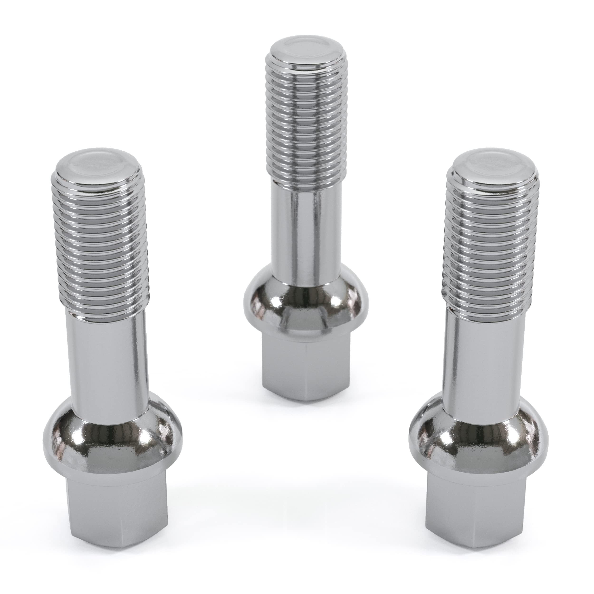 HASKYY Lot de 20 boulons de roue M14 x 1,5 x 45 mm R14 - Pour jantes en aluminium I Compatibles avec Mercedes-Benz G S SL GL M GLC GLE Classe AMG - Chromé + sac