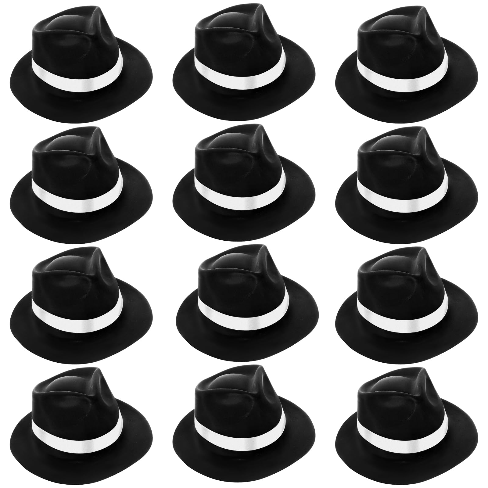 Amazon.com: Sureio 12 Pieces Gangster Hat, Plastic Gentlemen Hats
