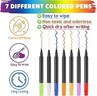 Vista 3 de Calendario magnético de 2 piezas para refrigerador de 16 x 12 pulgadas, acrílico semanal de borrado en seco, calendario mensual transparente