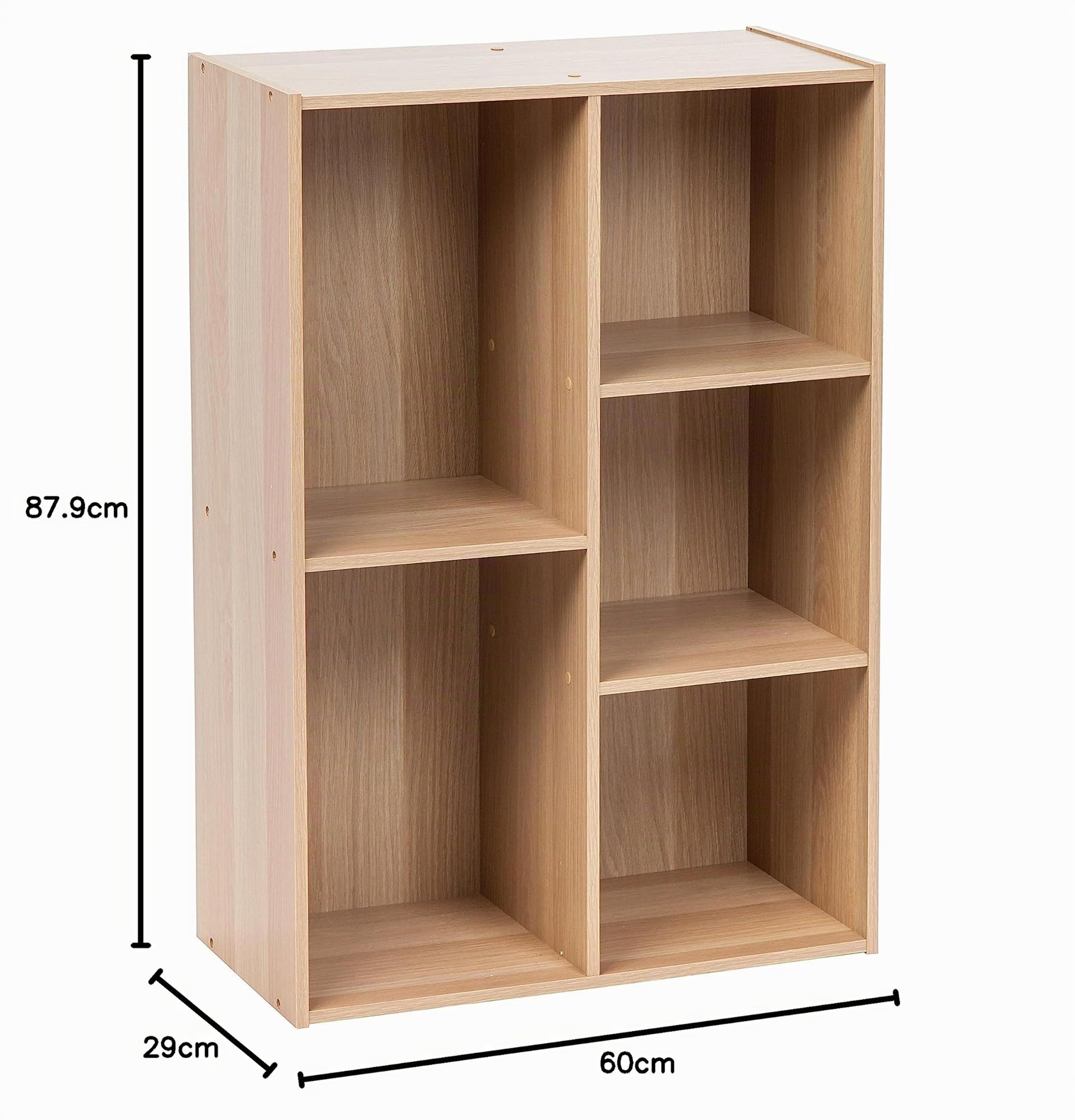 Iris Ohyama Mobile,librerie larghe 60 cm, Scaffale Angolare da Parete in Legno, 5 Livelli, Marrone Chiaro, Polivalente, Modulare, Aperto, Per Soggiorno, Ufficio, Libri, CD, Montaggio Facile, CX-23C