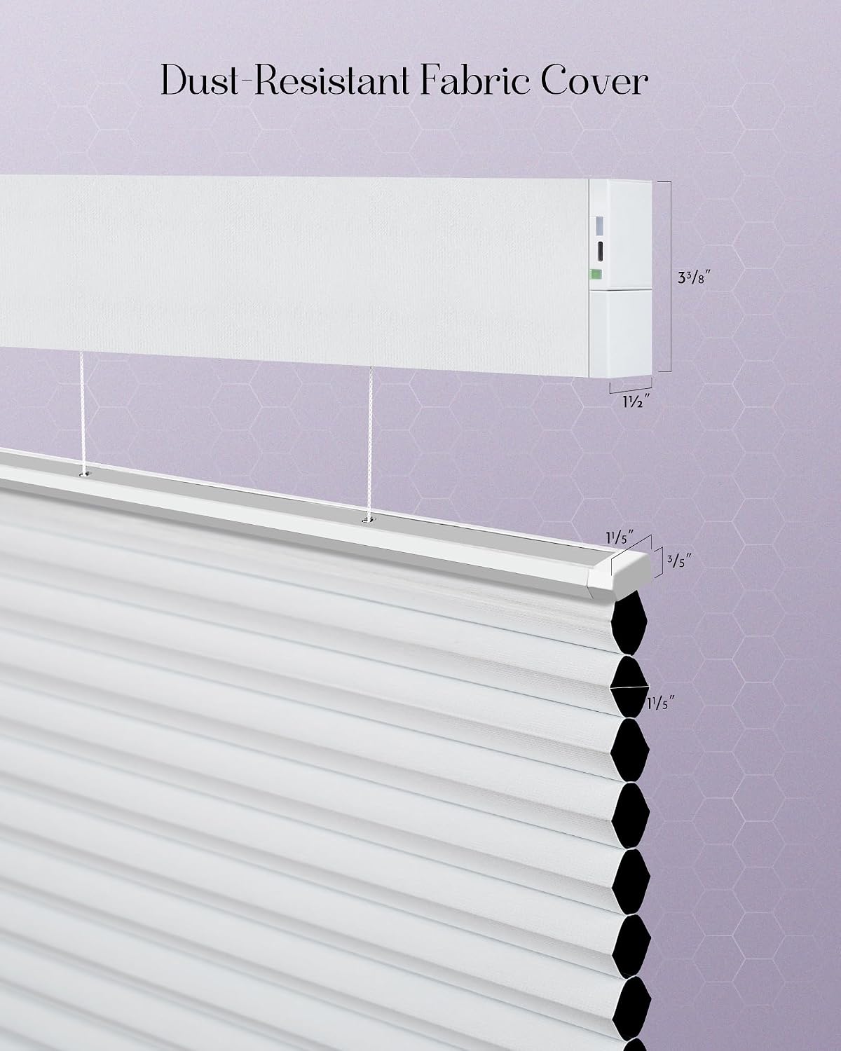 Graywind Smart Top Down Bottom Up Cellular Shades Compatible with Alexa Google Solar Powered Motorized TDBU Shades for Windows Custom Size (Blackout White)