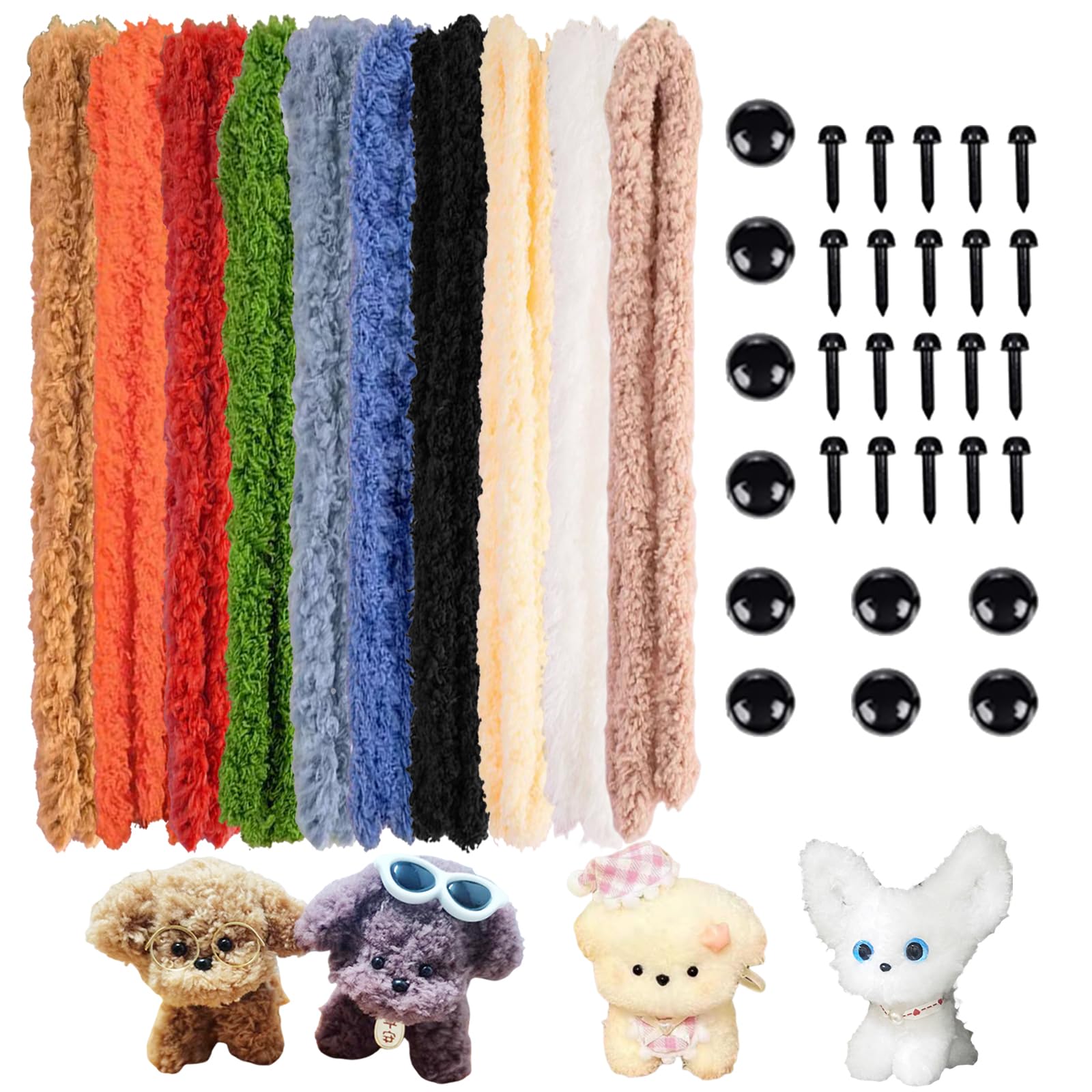 Amazon | 手芸モール モールドール 工作モール 10色 1m サンゴの綿毛
