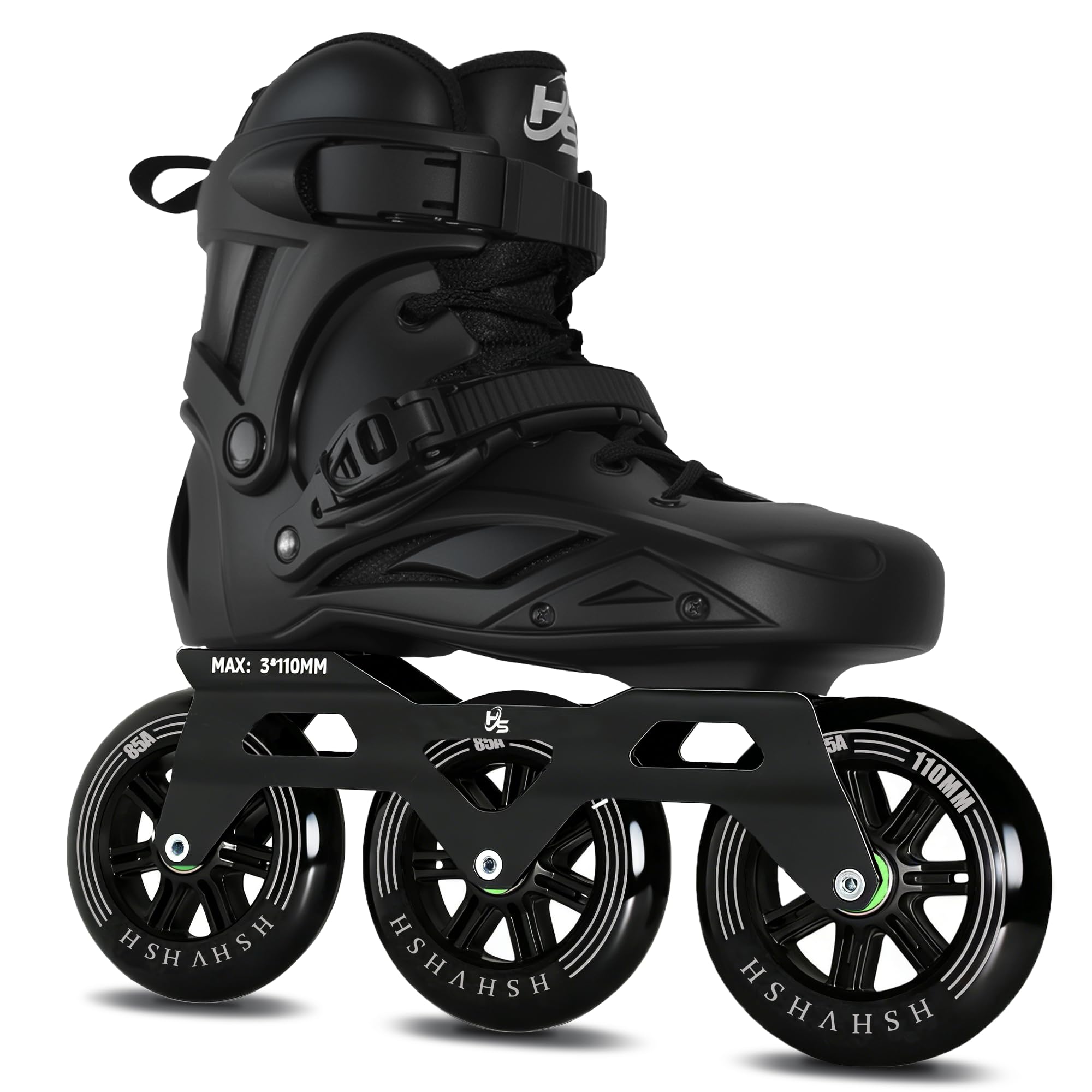 3-Wheel Inline Skates for Women Men, High Performance Roller Skates Blades with 110mm Wheels, Professional Fitness Inline Speed Skates for Female Male Unisex