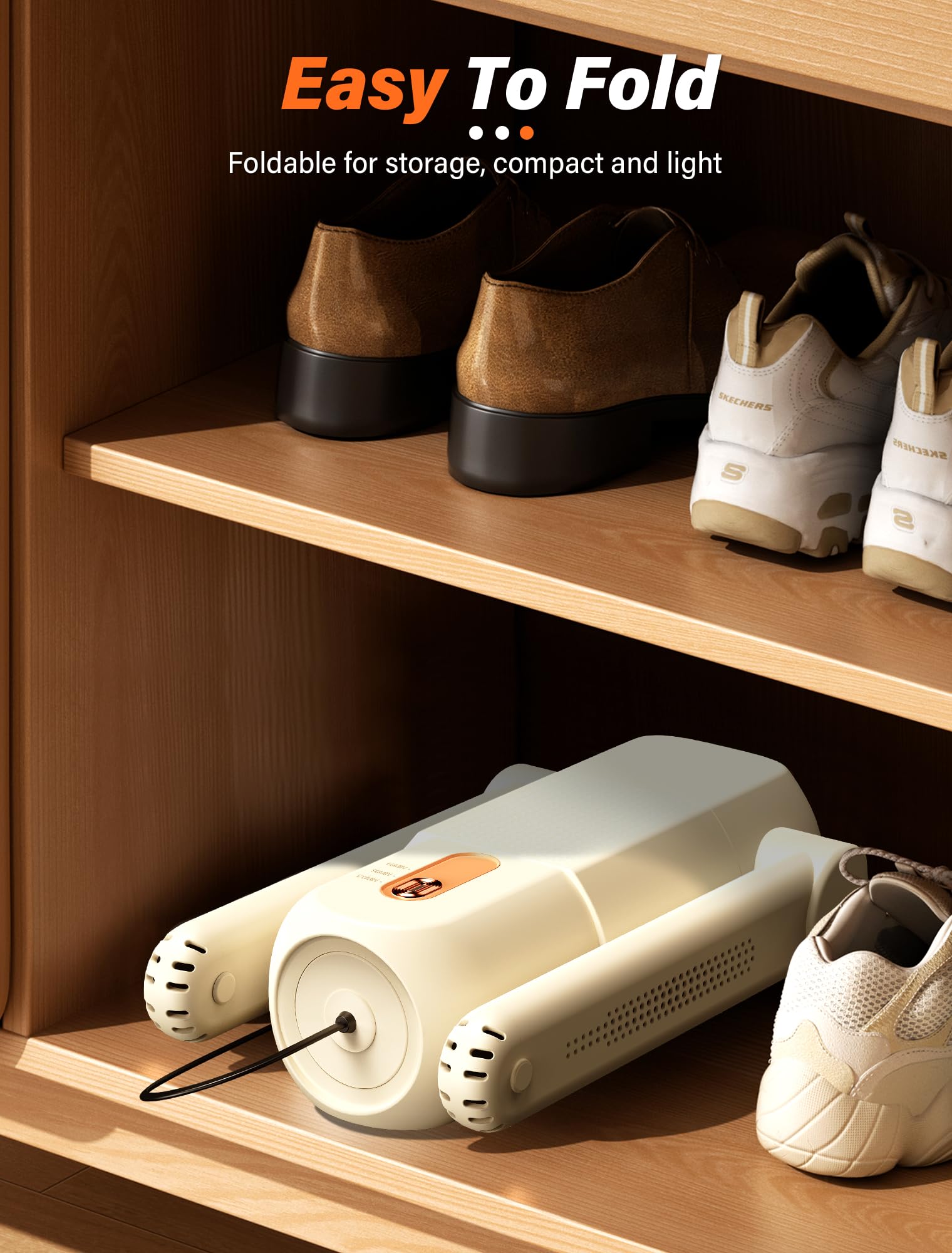 Aissom Asciuga Scarponi, Asciuga Scarpe Elettrico Asciugascarpe con Timer 120mins, Asciuga Stivali Asciuga Scarponi regolabile a 90°, Luce Violetta per scarpe, guanti, cappelli, calze