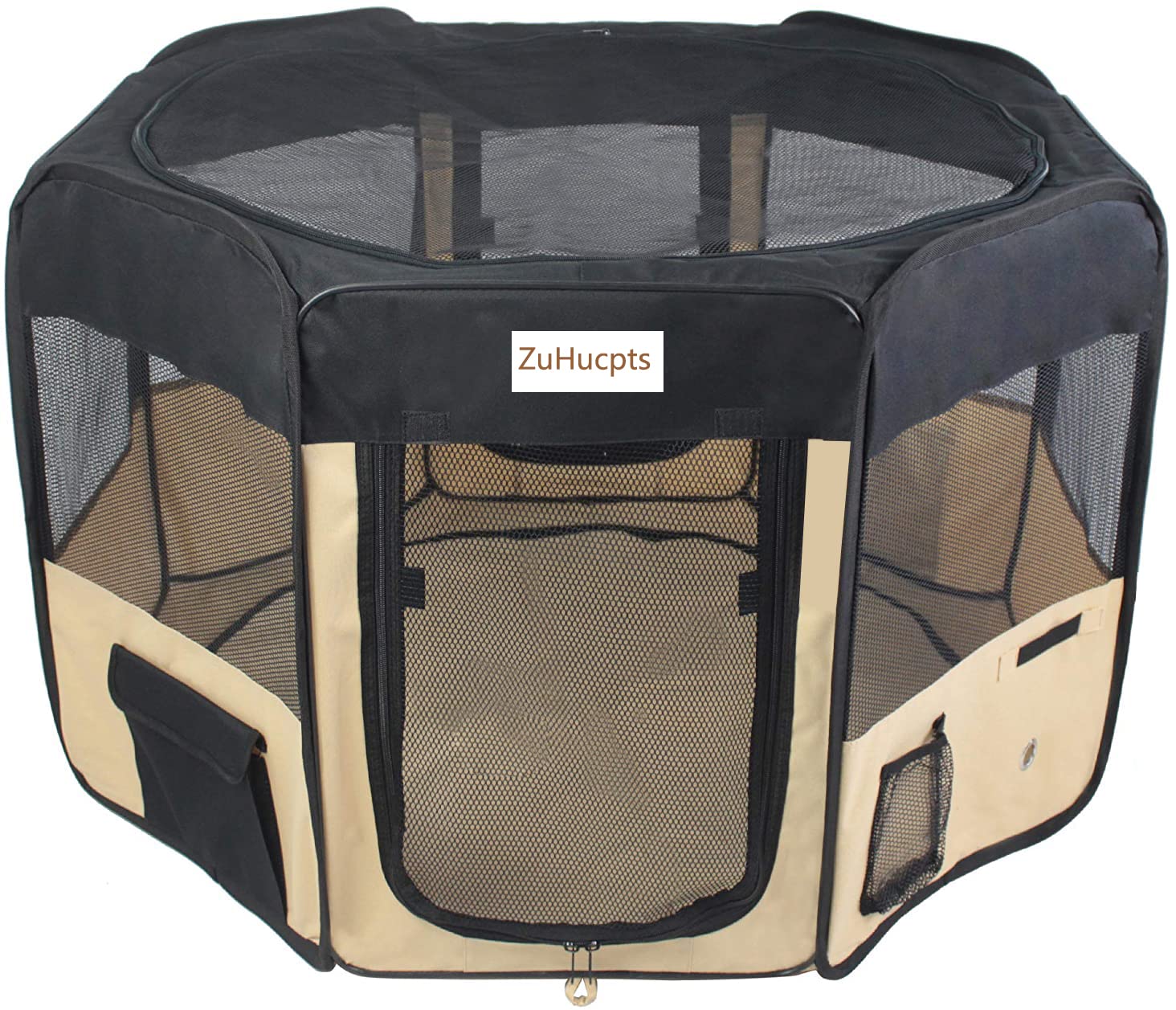 ZuHucpts 48" Portable Foldable Pet Playpen Exercise Pen for Dogs Puppies/Cats | Indoor/Outdoor Use