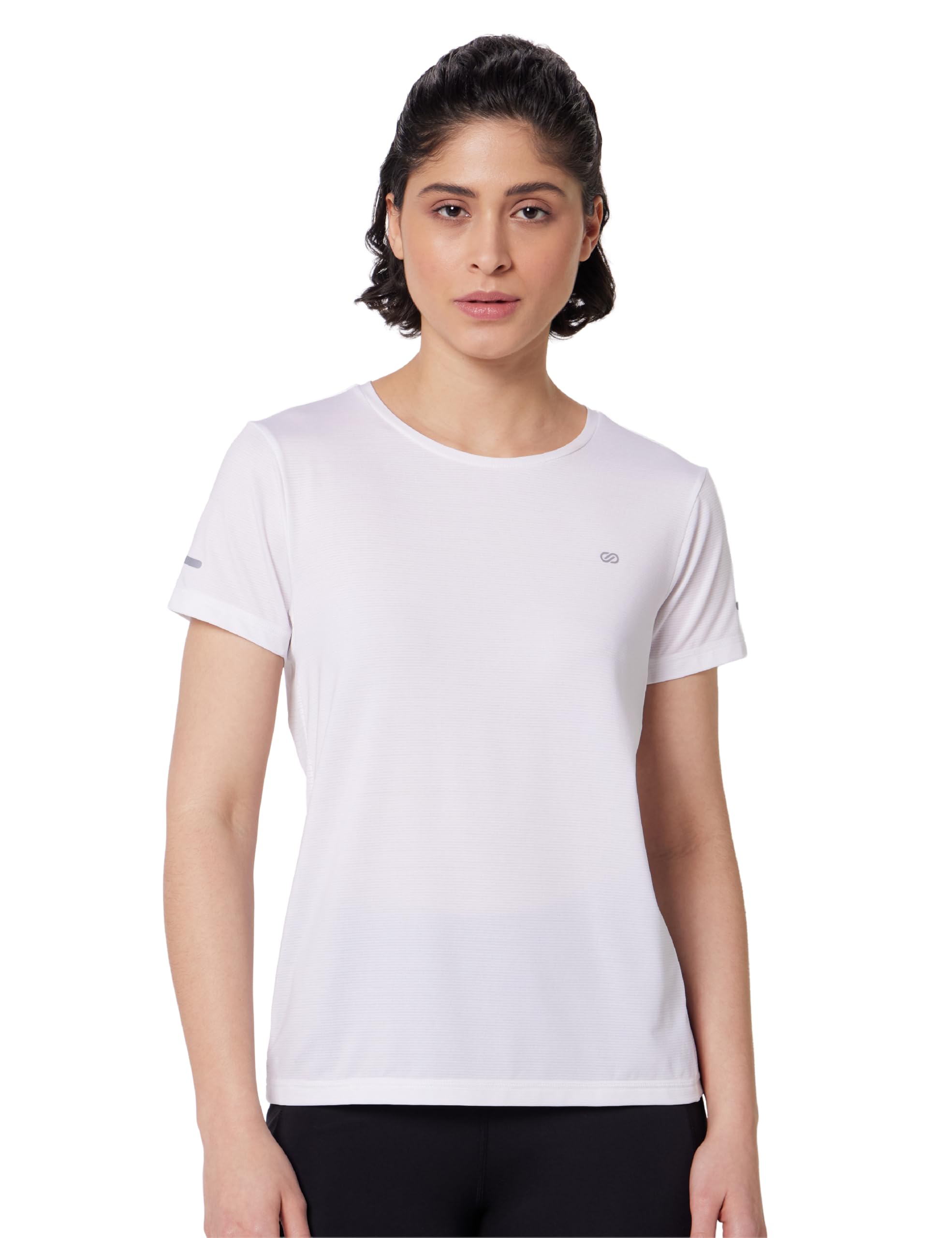 Symbol Premium Women's Polyester Blend Solid Regular Fit Sports Stretch T-Shirt | Round Neck | Raglan Sleeve | Moisture-Wicking | Activewear | Running | Gym | Plain (Available in Plus Sizes)-picture-25