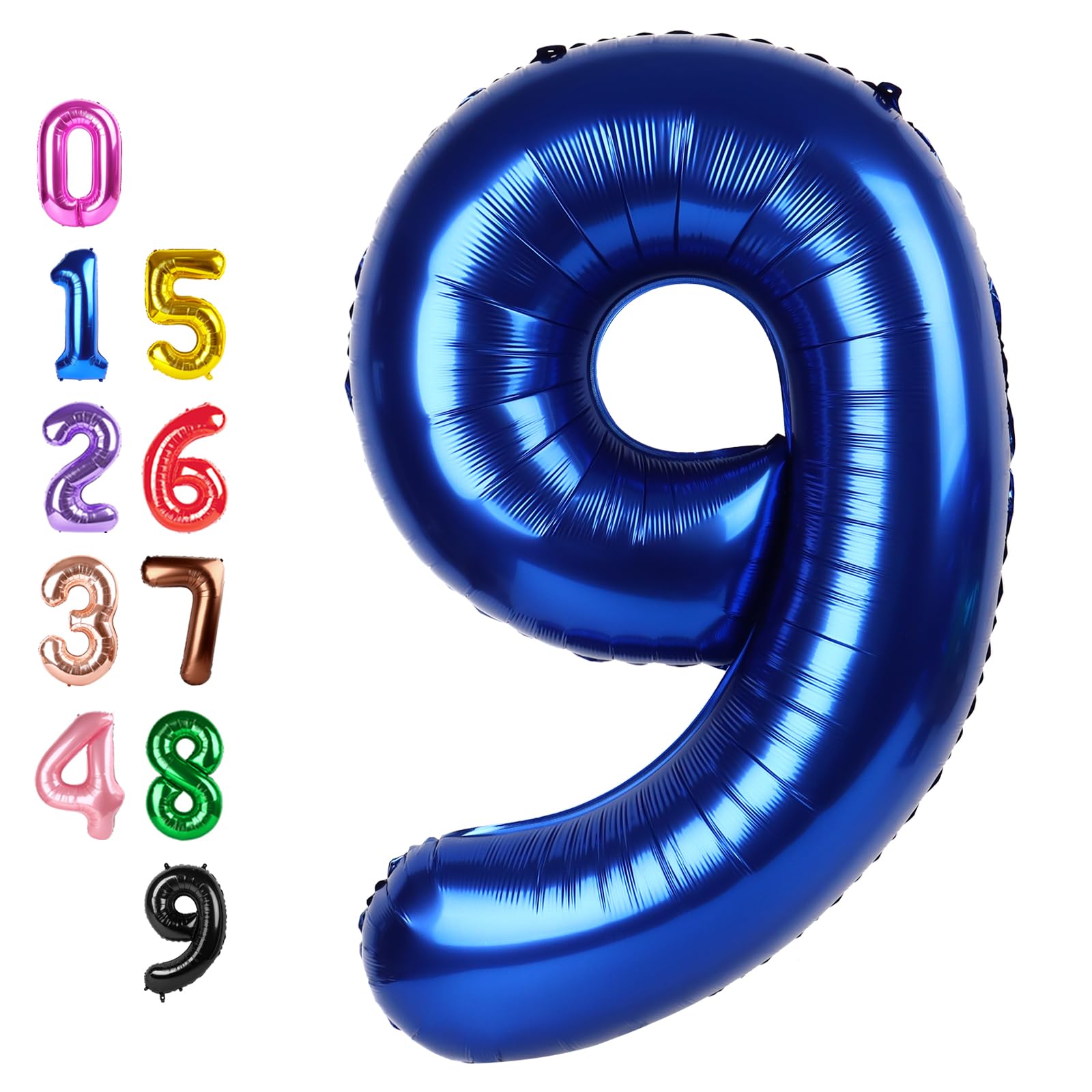 Number Balloons Blue 9 Balloon 40 inch for 9th Birthday Party Decoration