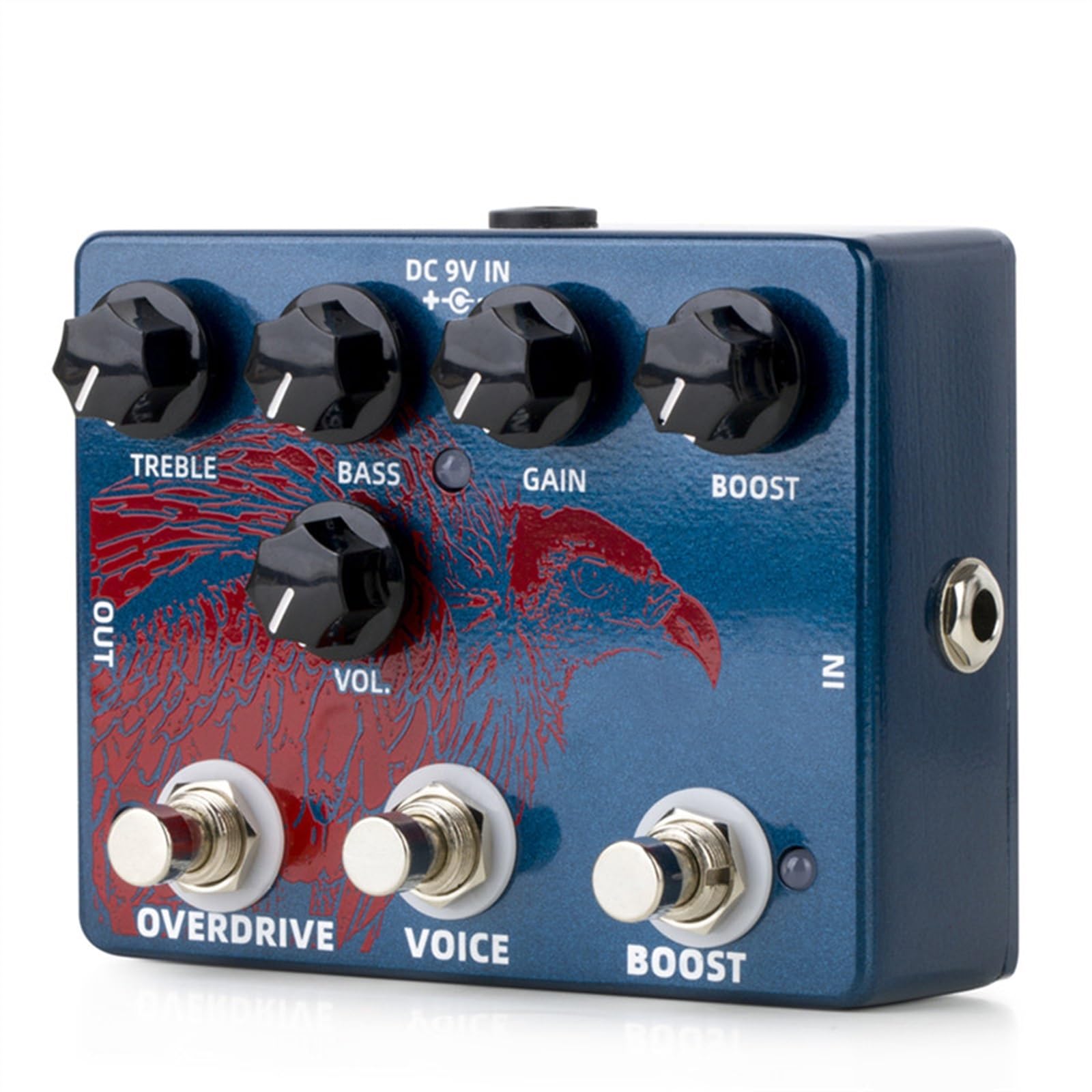 Effetti per Chitarra Boost Overdrive Effect Pedal Accessori per Chitarra in Lega di Alluminio Doppio Pedale per Chitarra