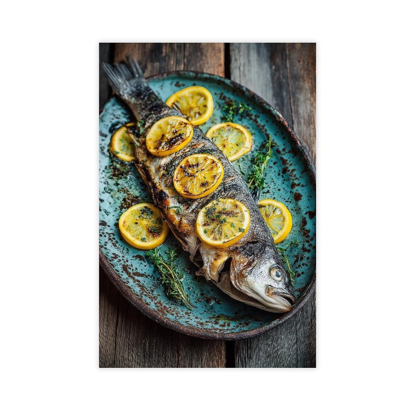 YWTJAX Mediterranean Fish Poster Canvas Poster for Home Decor Gift