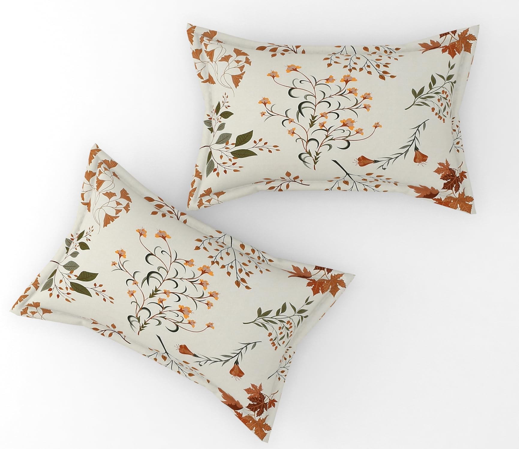 Reyansh Decor 200 TC Polycotton Feel Premium Printed Marino Collections Elastic Fitted 1 Single Bed Bedsheet with 1 Pillow Covers Size 48 x 72 x 8 inch, Cream 4