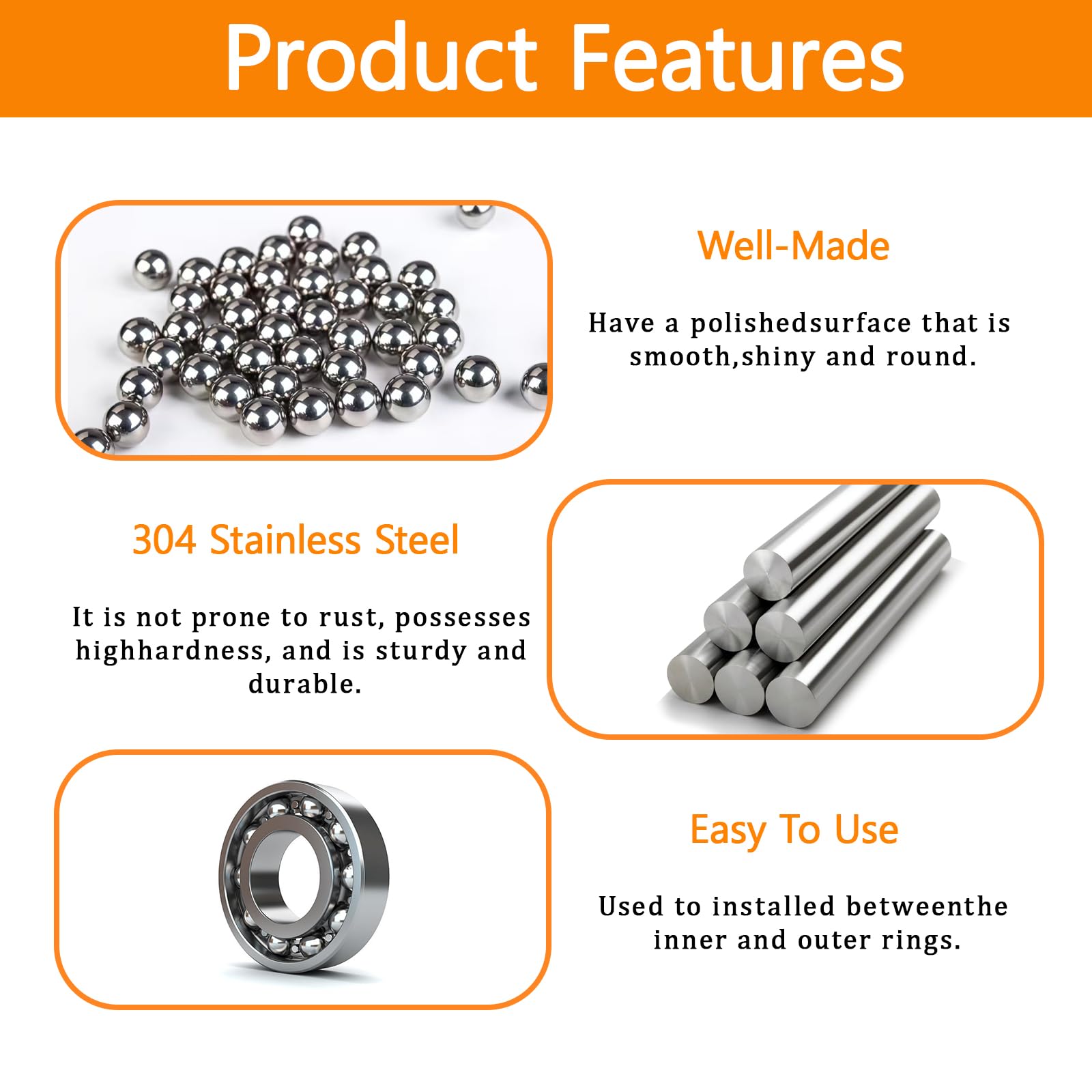Stainless Steel Bearing Balls - 840 Pcs -4