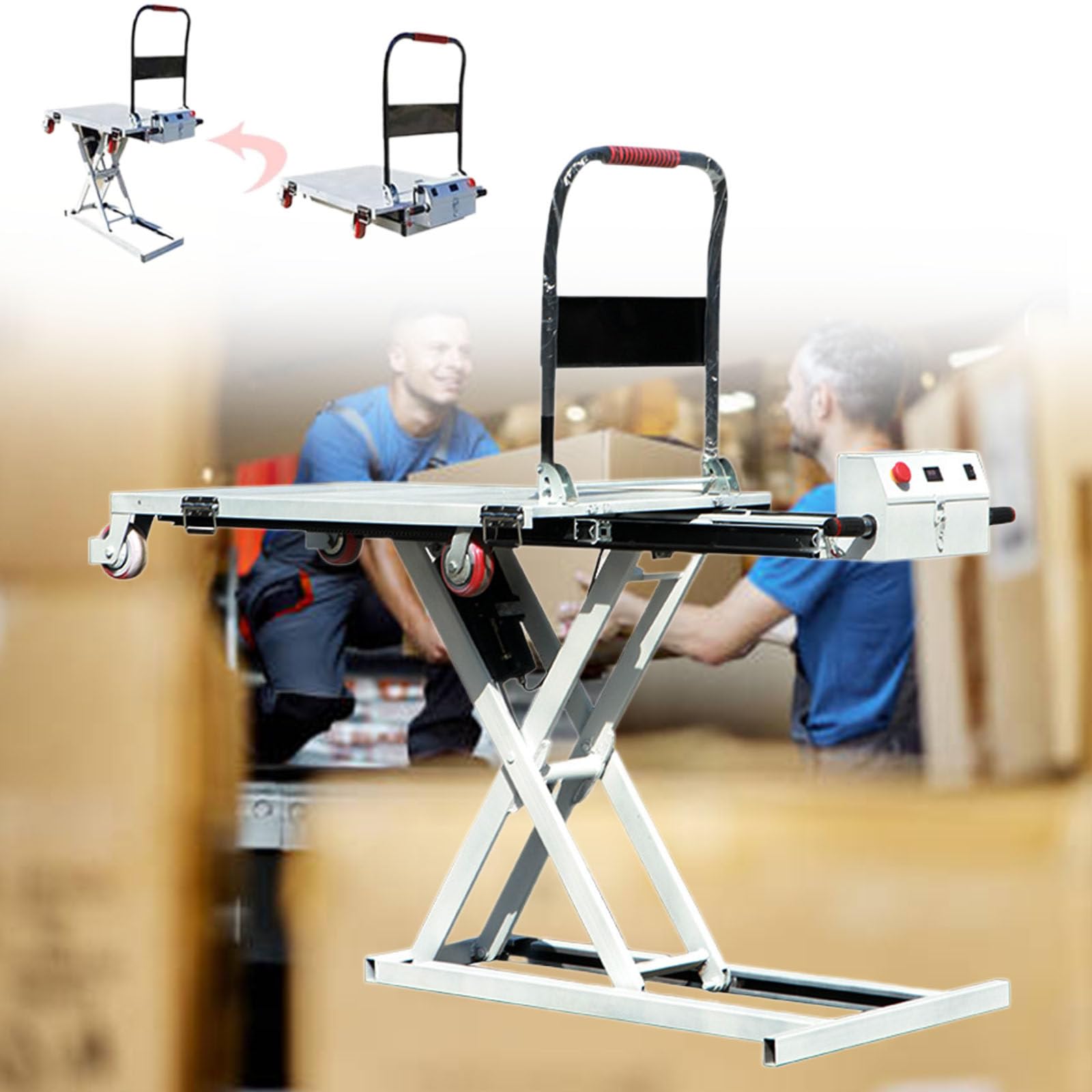 Wózek z podnośnikiem hydraulicznym, wózek z podnośnikiem hydraulicznym, platforma podnosząca hydraulicznie, elektryczny stół podnośny