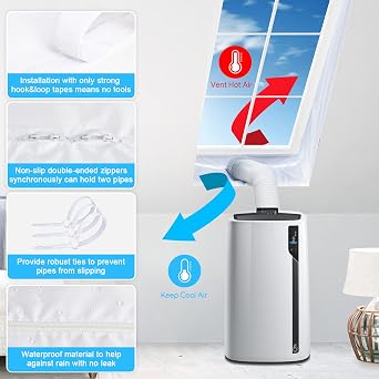 AC Window Seal Unit for Portable AC and Tumble Dryer 400CM/158Inch [Energy Class A+++]