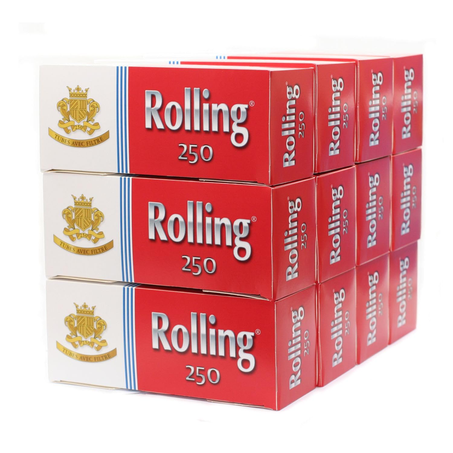 Boîte de 250 tubes à cigarettes Rolling (12)