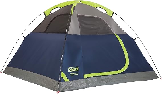 Coleman Sundome Camping Tent with Rainfly, 2/3/4/6 Person Tent Sets Up in 10 Mins, Weatherproof Shelter for Camping, Festivals, Backyard, Sleepovers, More