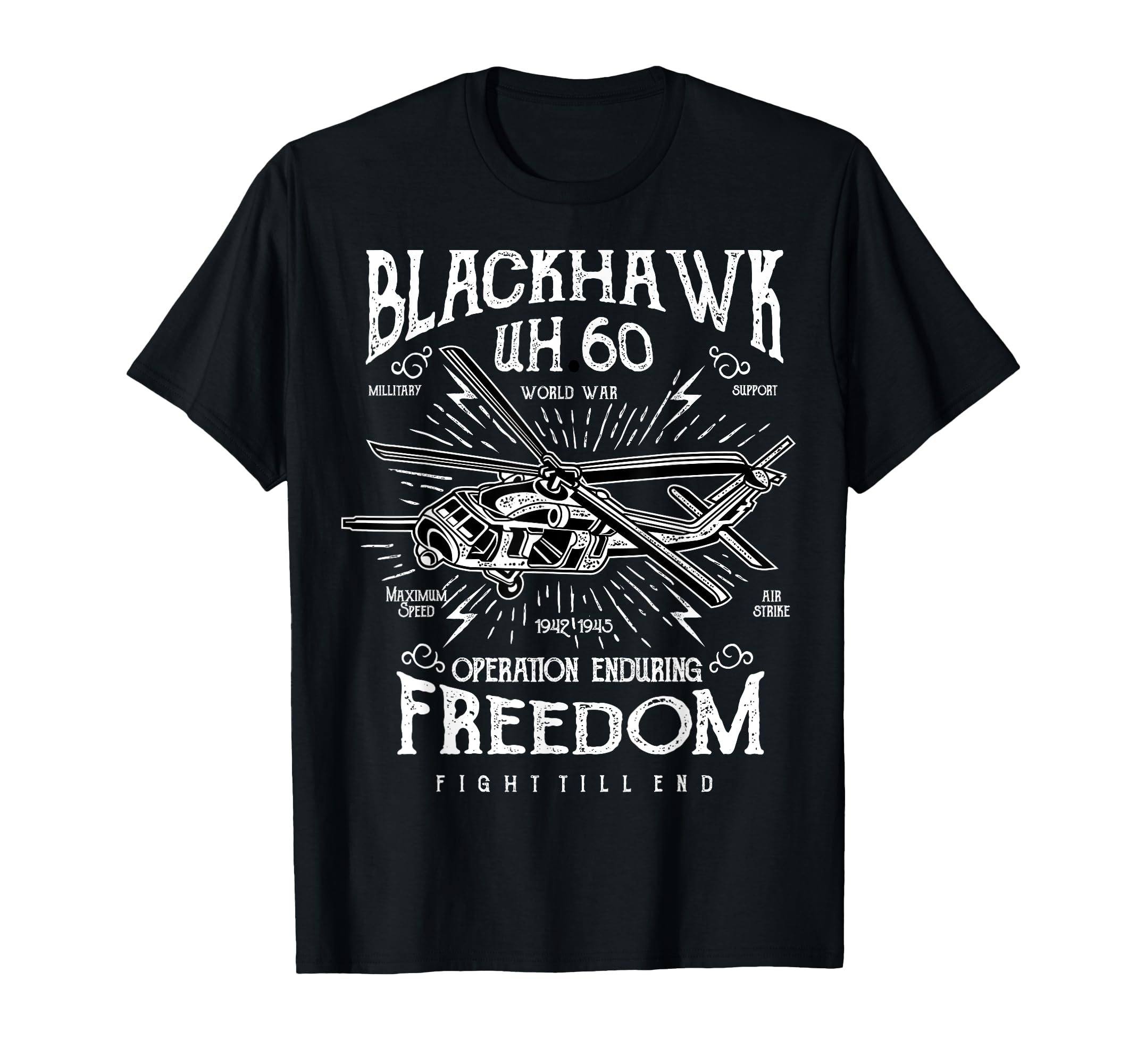UH-60 Blackhawk Helicopter Vintage Design T-Shirt