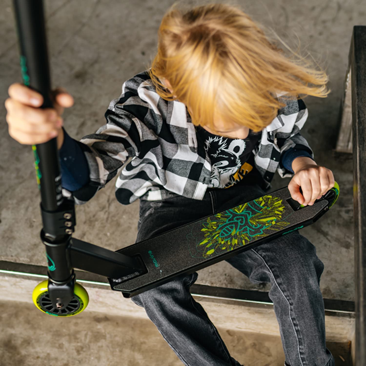 Movino Tyro hulajnoga | hulajnoga freestyle | ABEC 9 | hulajnoga dla dzieci | kierownica 100 mm | podstawa z aluminium 6061 | waga 2.9 kg