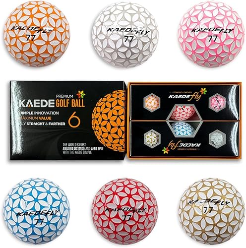 Miniatura 7 de Pelotas de golf de distancia (media docena) 2 tonos de colores 6 bolas