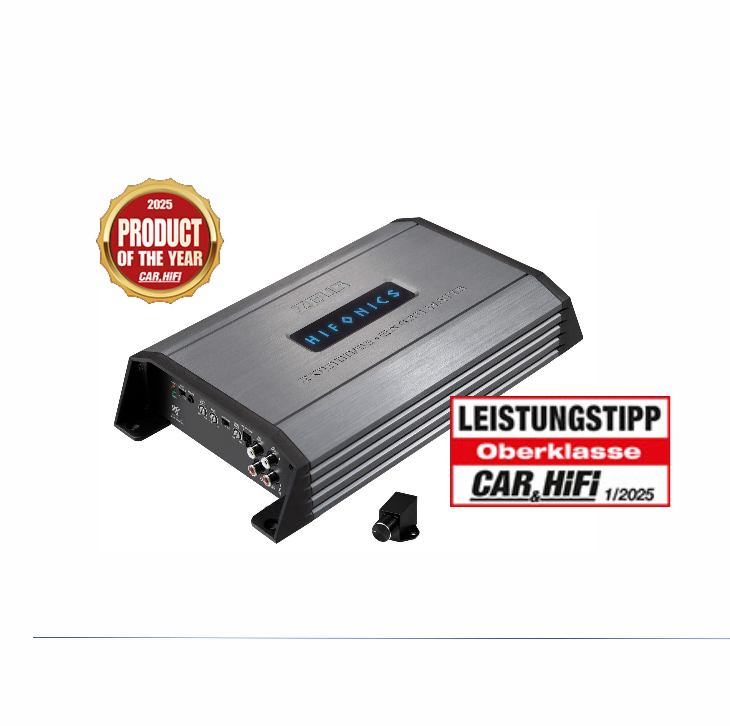 HiFonics ZXR900/2E - Amplificateur numérique compact 2 canaux classe D Premium avec 900 W RMS - Série Zeus Expansion