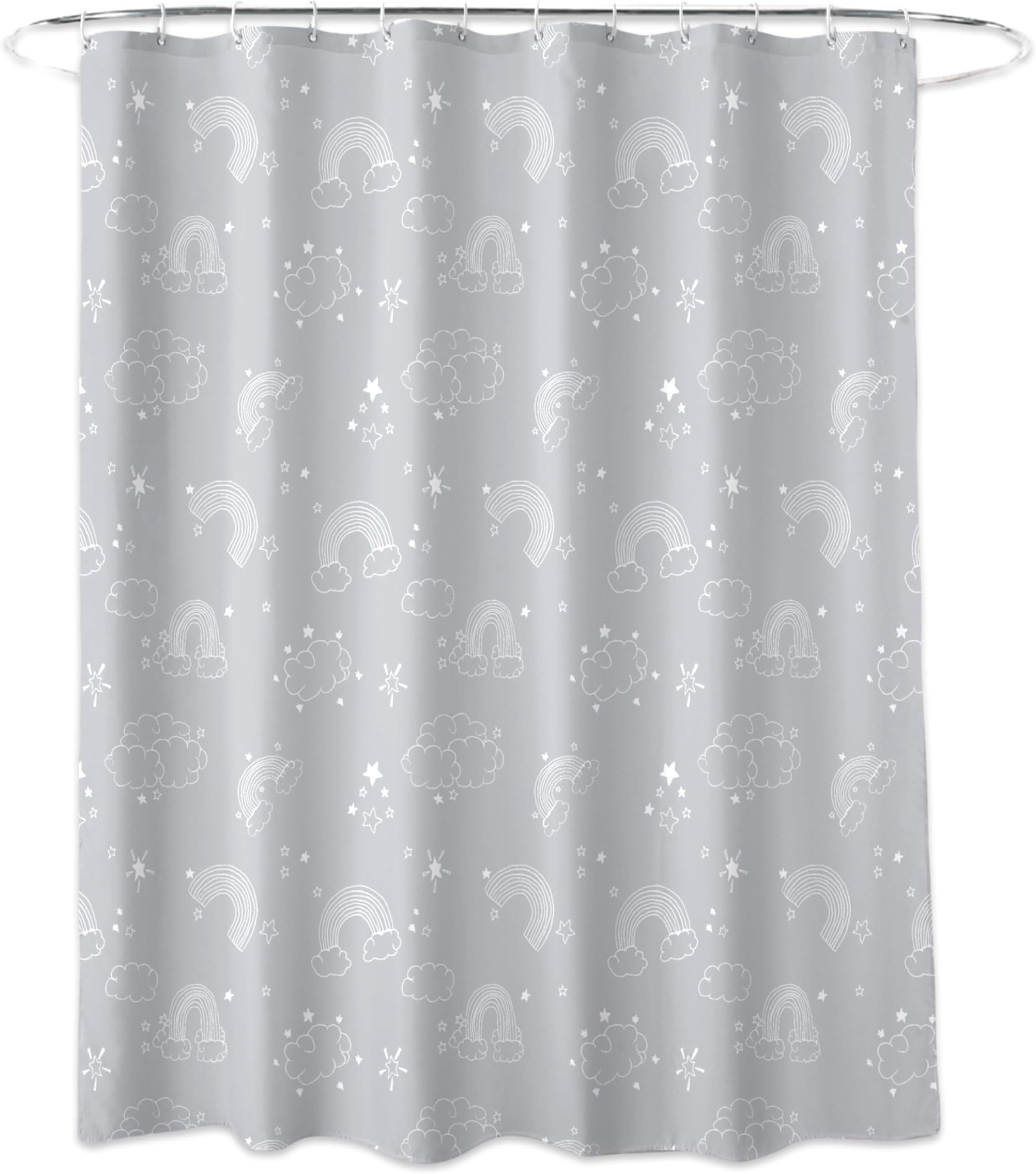 AQUALONA® Beach Huts shower curtain 12 FREE HOOKS INCLUDED Polyester