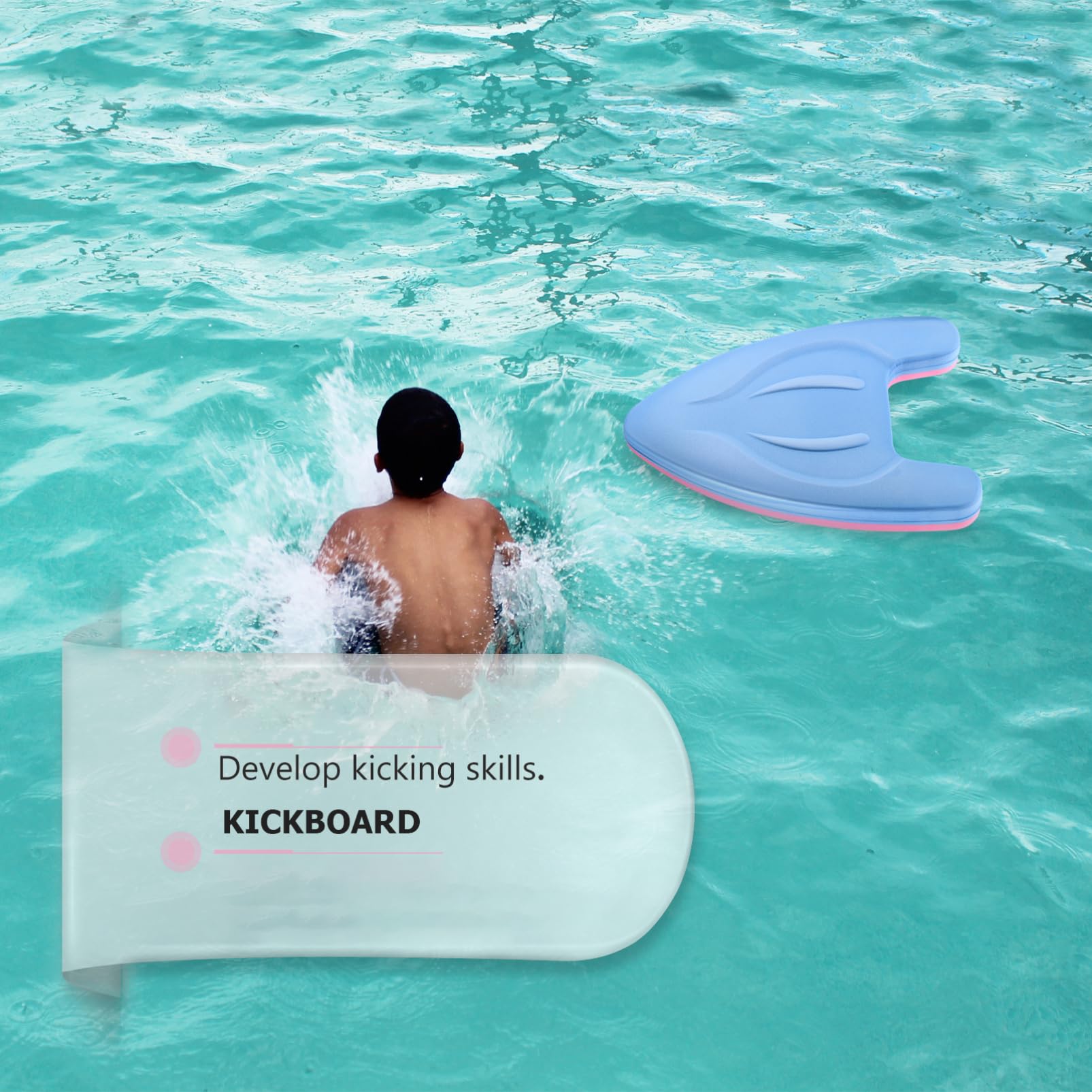 BESTonZON 2 Pcs Shaped Swimming Pads Durable Kick Boards for Young Swimmers Creative Floating Cushions for Learning Fun Summer Random Color