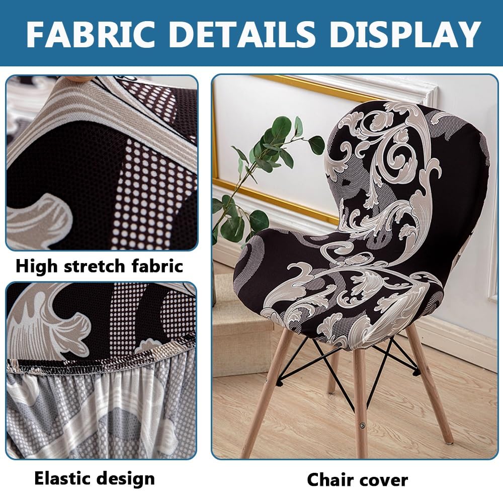 Lot De 4/2/6 Housse Tabouret Bar Incurvé Velours - Couvre Chaise Pivotante Scandinave Lavable