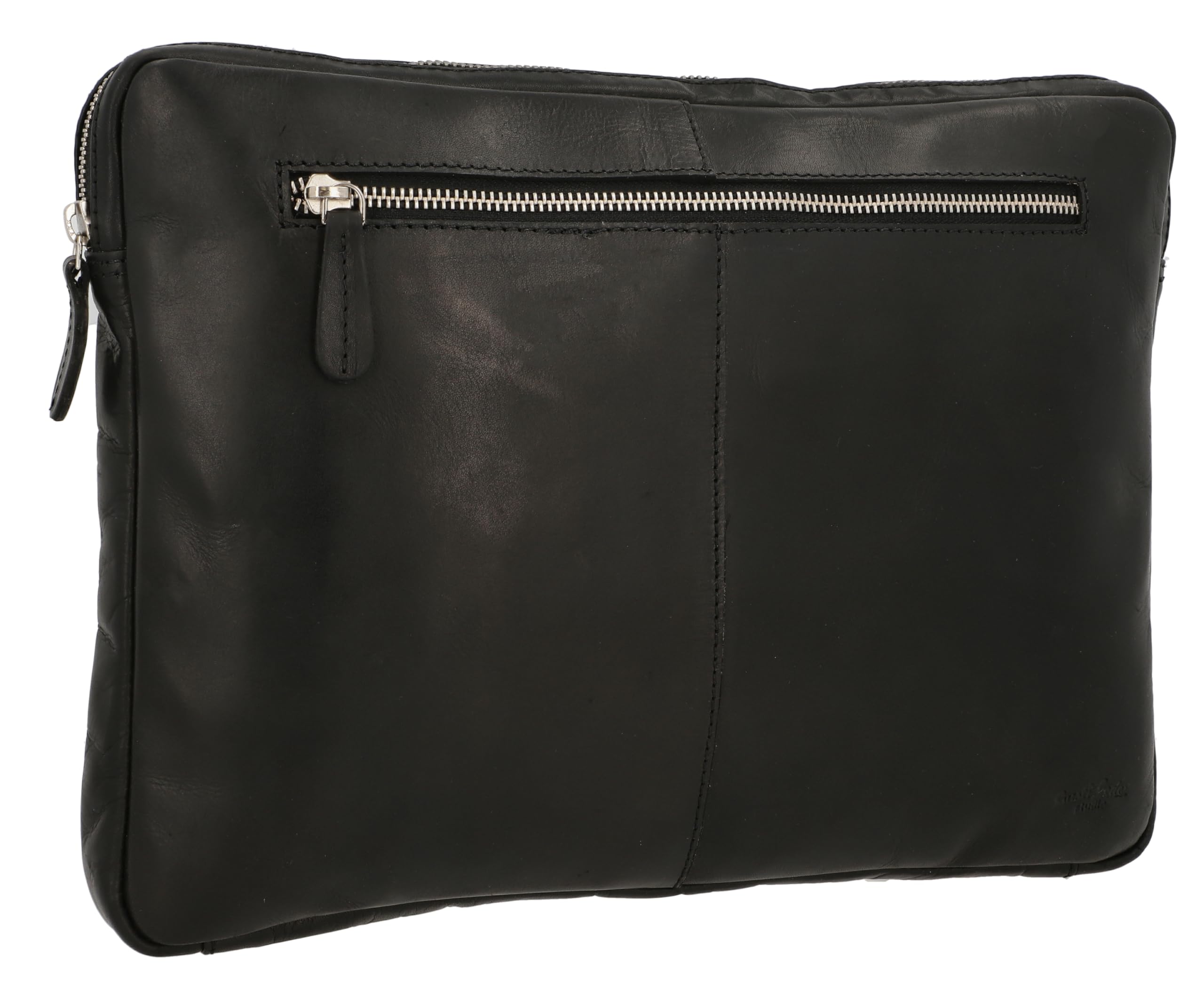Gusti Torba na laptopa pokrowiec na laptopa unisex skóra Austin skórzana czarna skóra, czarny