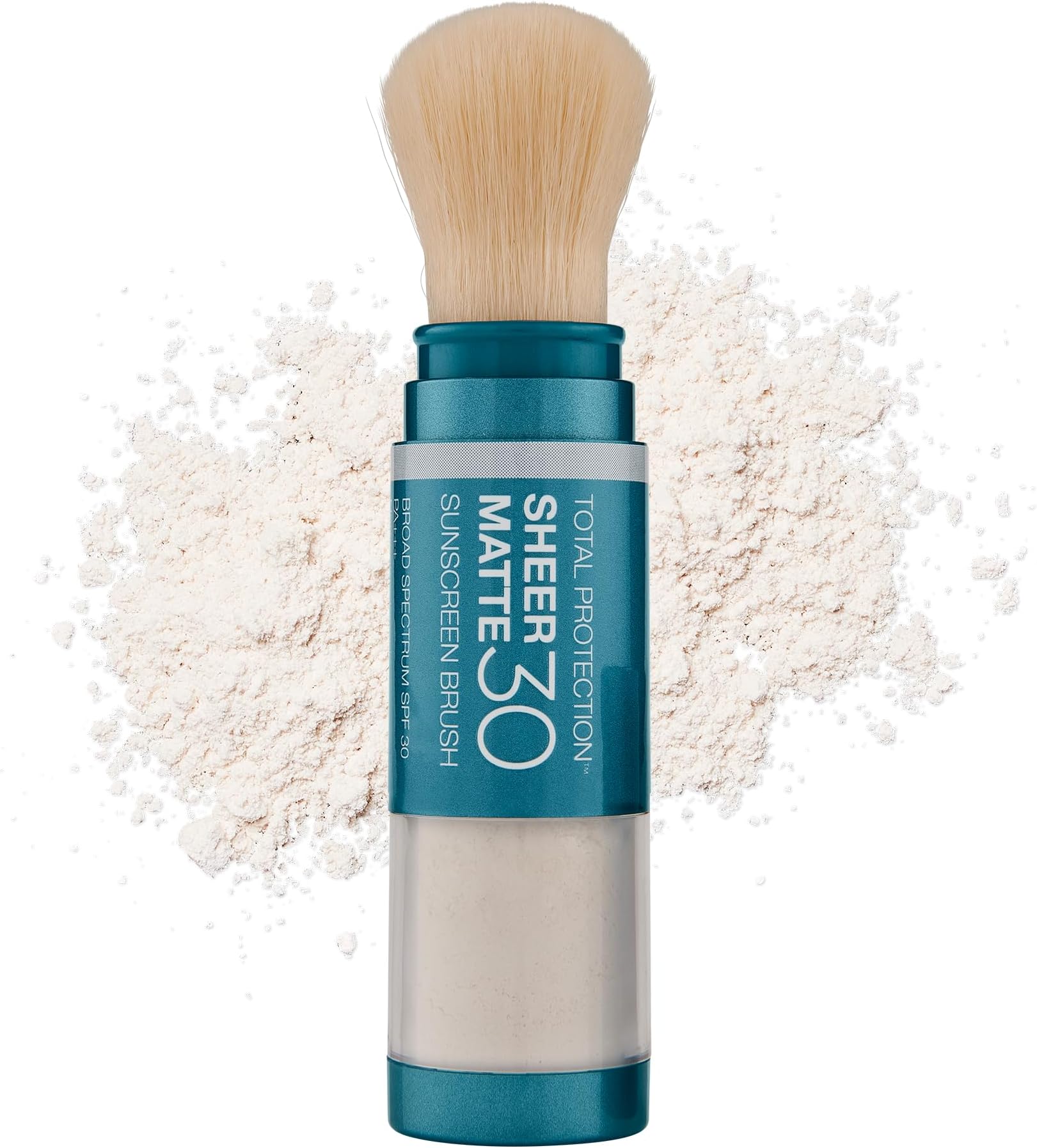 Total Protection Sheer Matte SPF 30 Sunscreen Brush For Oily and Acne-Prone Skin, Unscented 0.15 Ounce, Powder